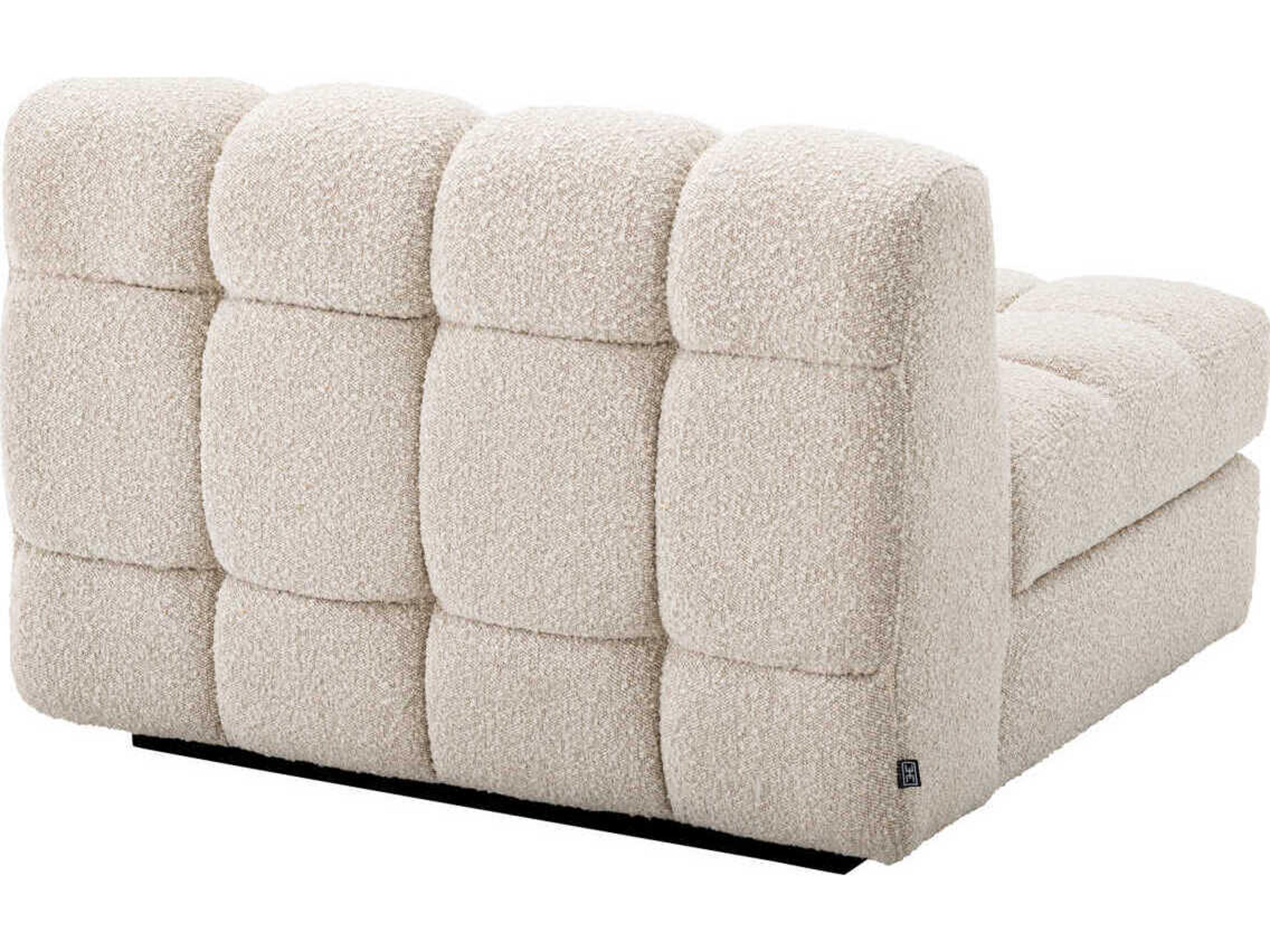 Eichholtz Dean Boucle Cream Black Base Upholstered Modular