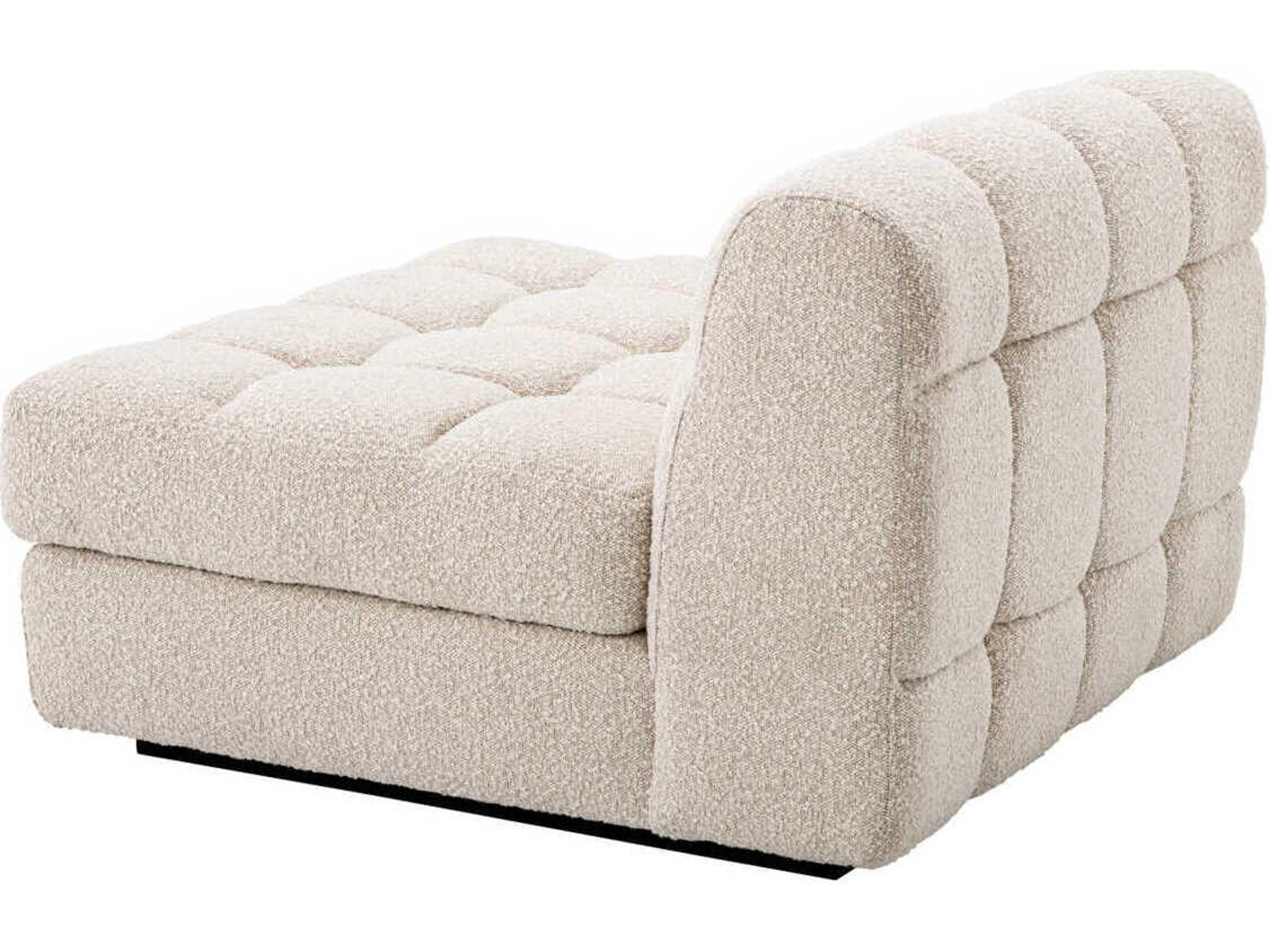 Eichholtz Dean Boucle Cream Black Base Upholstered Modular