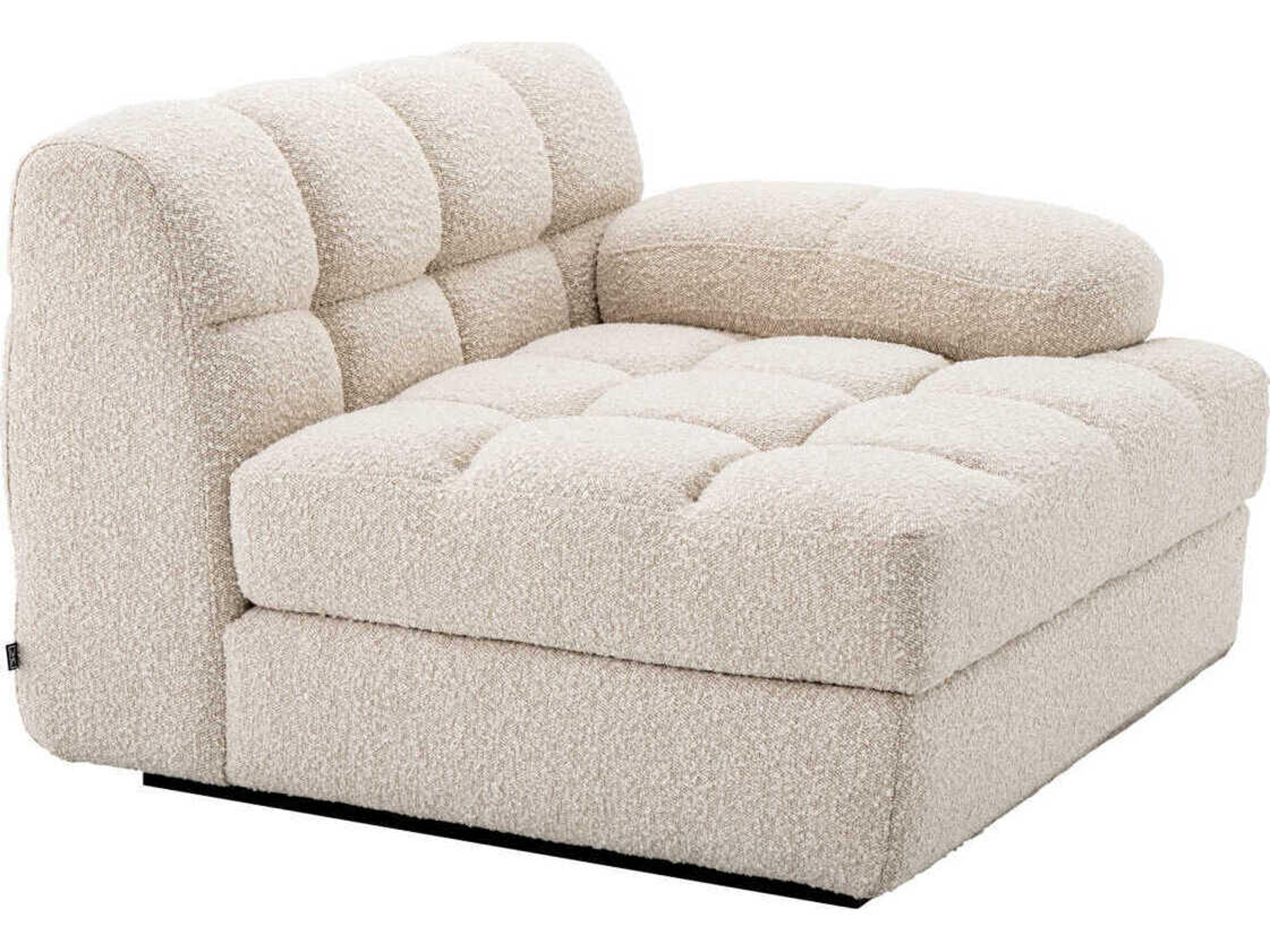 Eichholtz Dean Boucle Cream Black Base Upholstered Modular