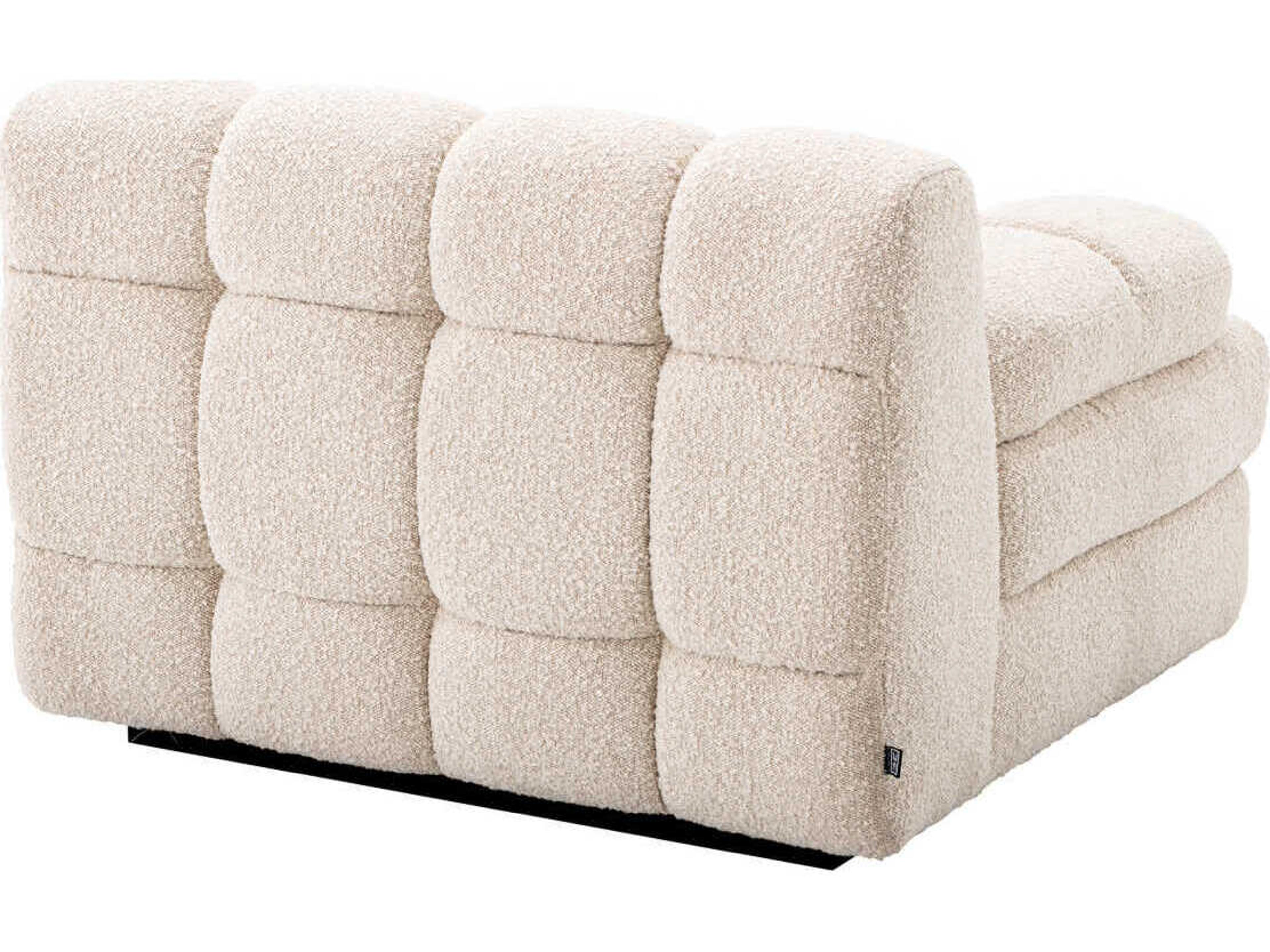 Eichholtz Dean Boucle Cream Black Base Upholstered Modular