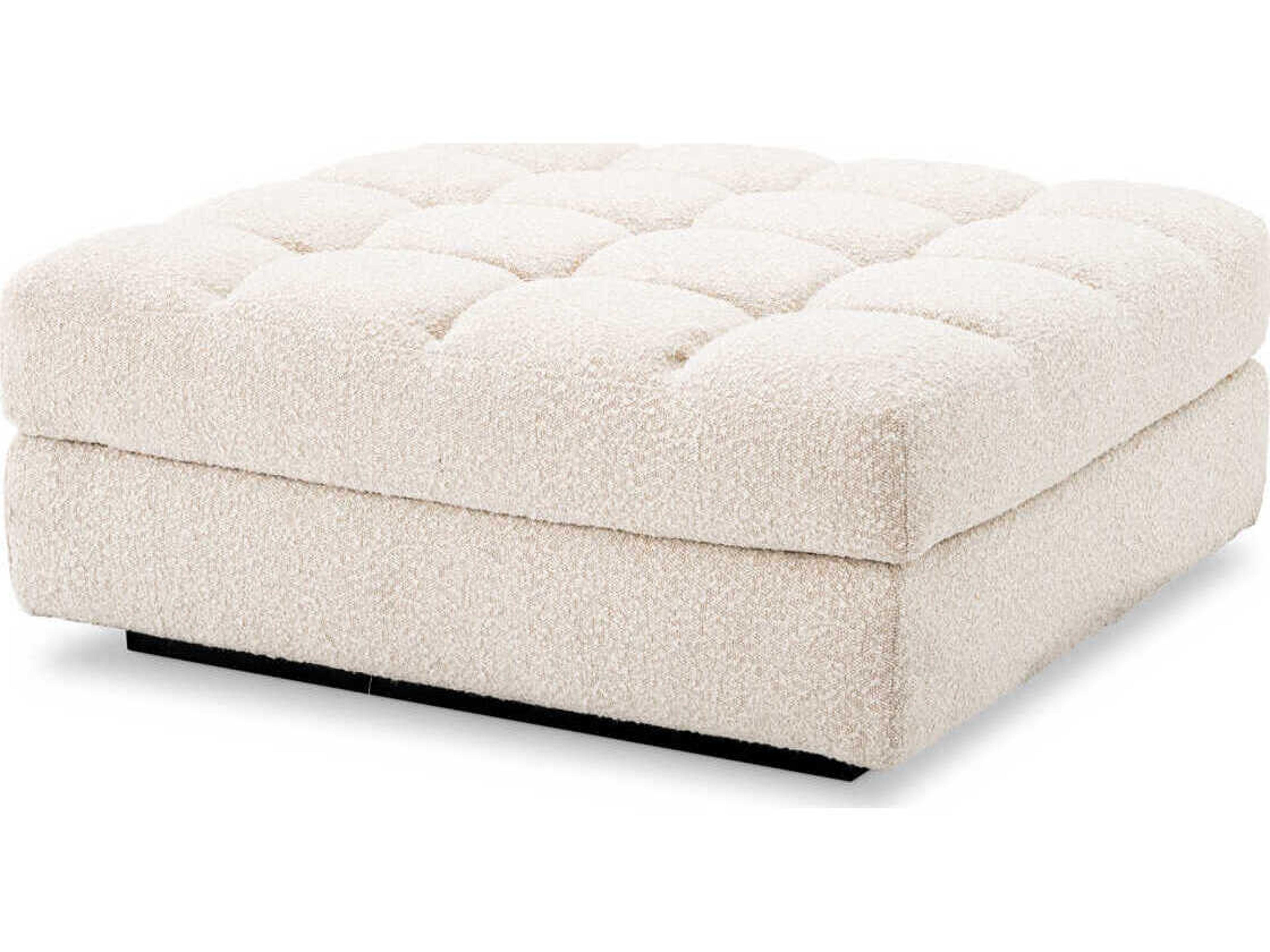 Dean Modular Ottoman Boucle Cream Upholstered