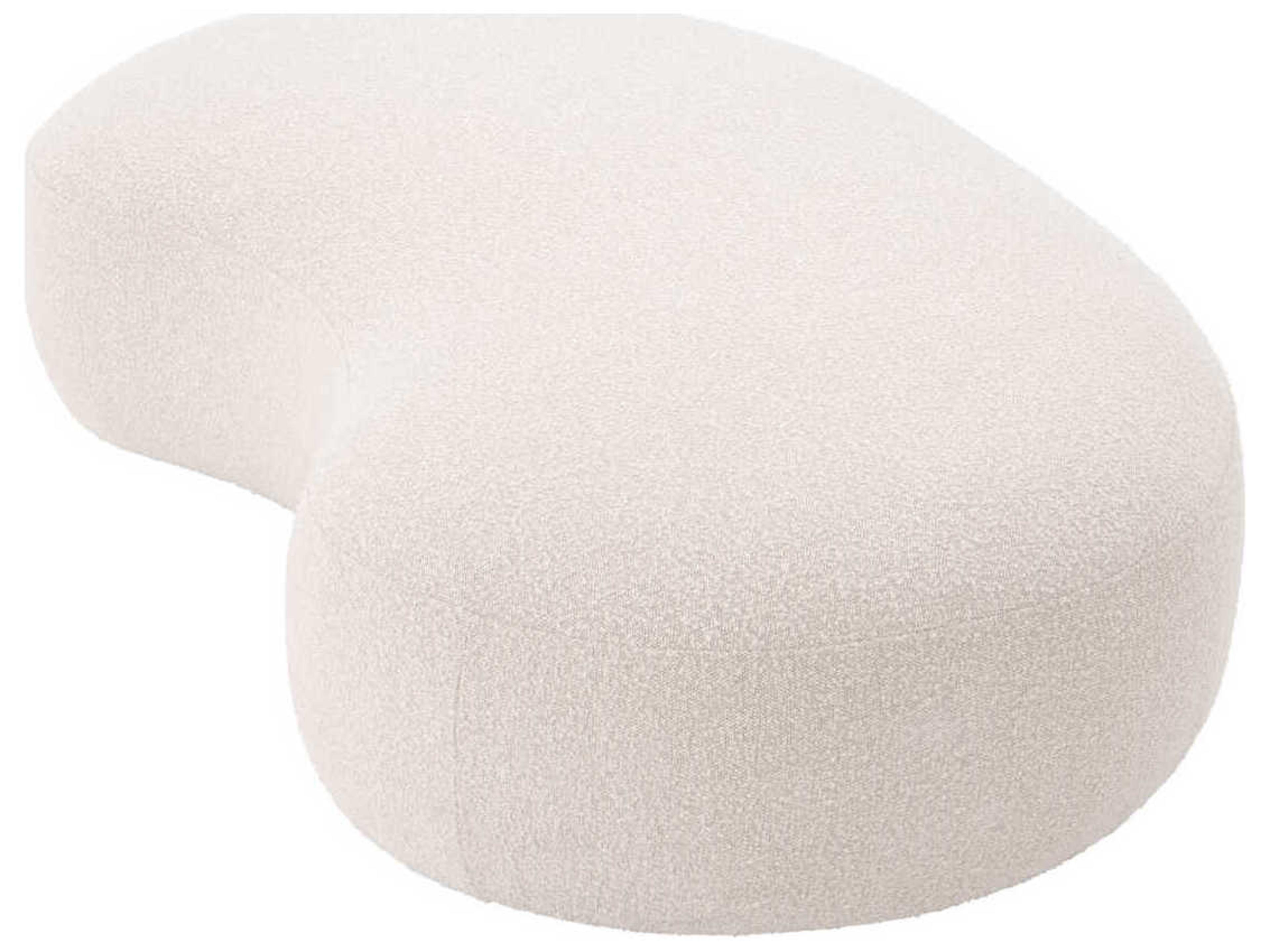 Eichholtz Bjorn Boucle Cream Black Base Upholstered Accent Bench