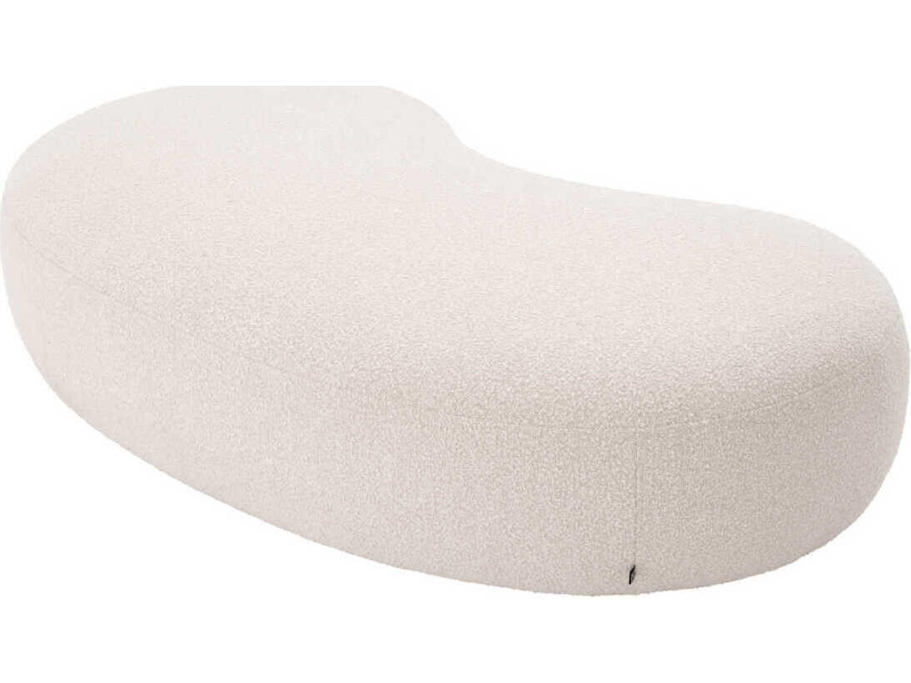 Eichholtz Bjorn Boucle Cream Black Base Upholstered Accent Bench