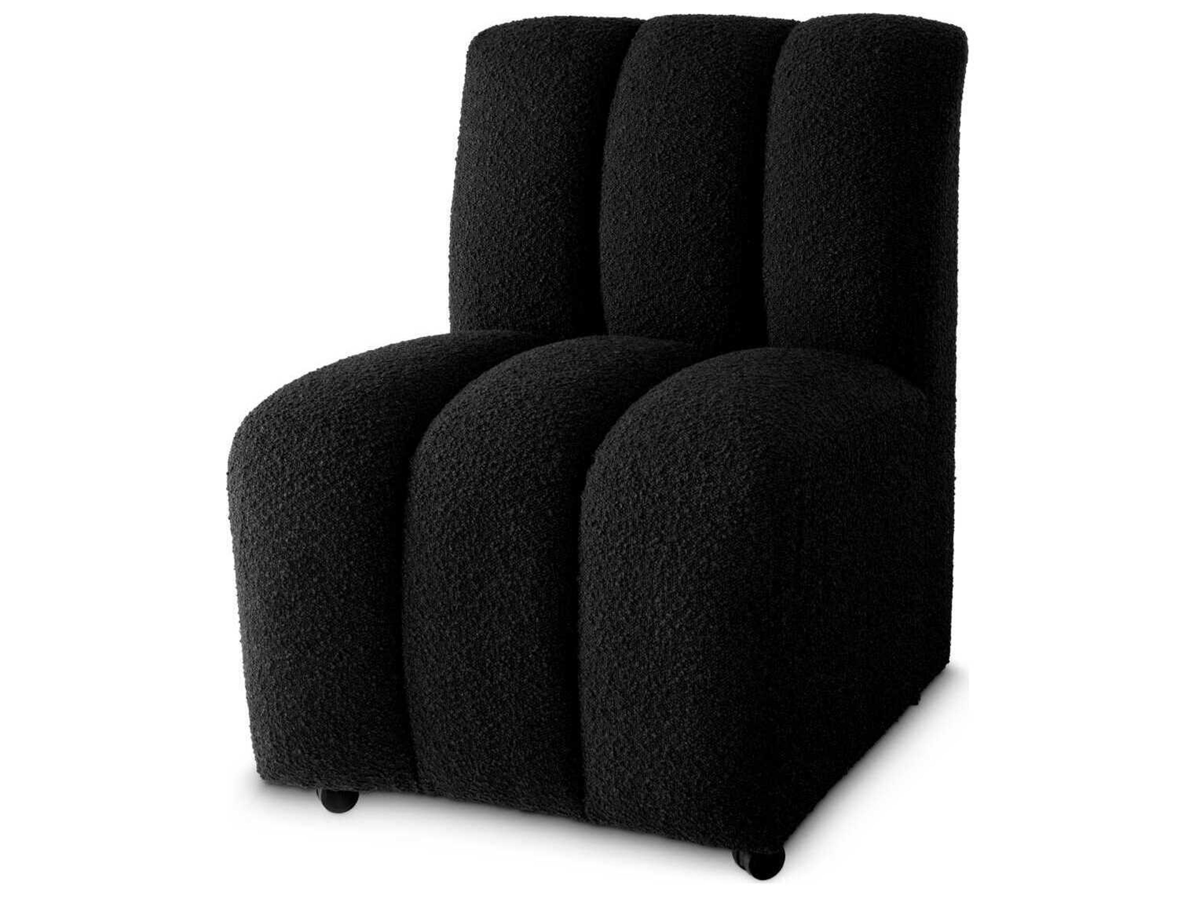 Kelly Dining Chair Bouclé Black Sculptural
