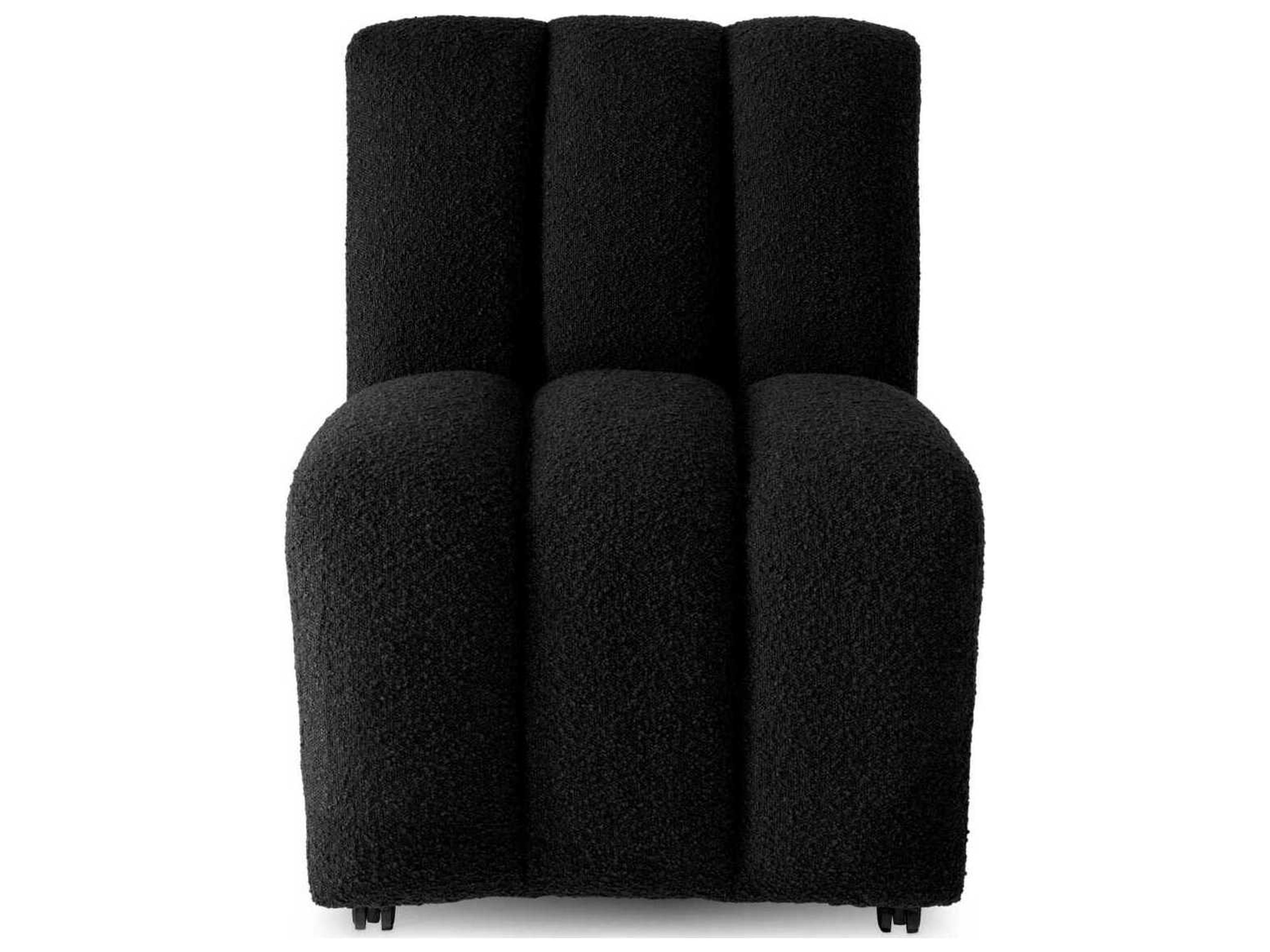 Eichholtz Kelly Black Upholstered Armless Dining Chair