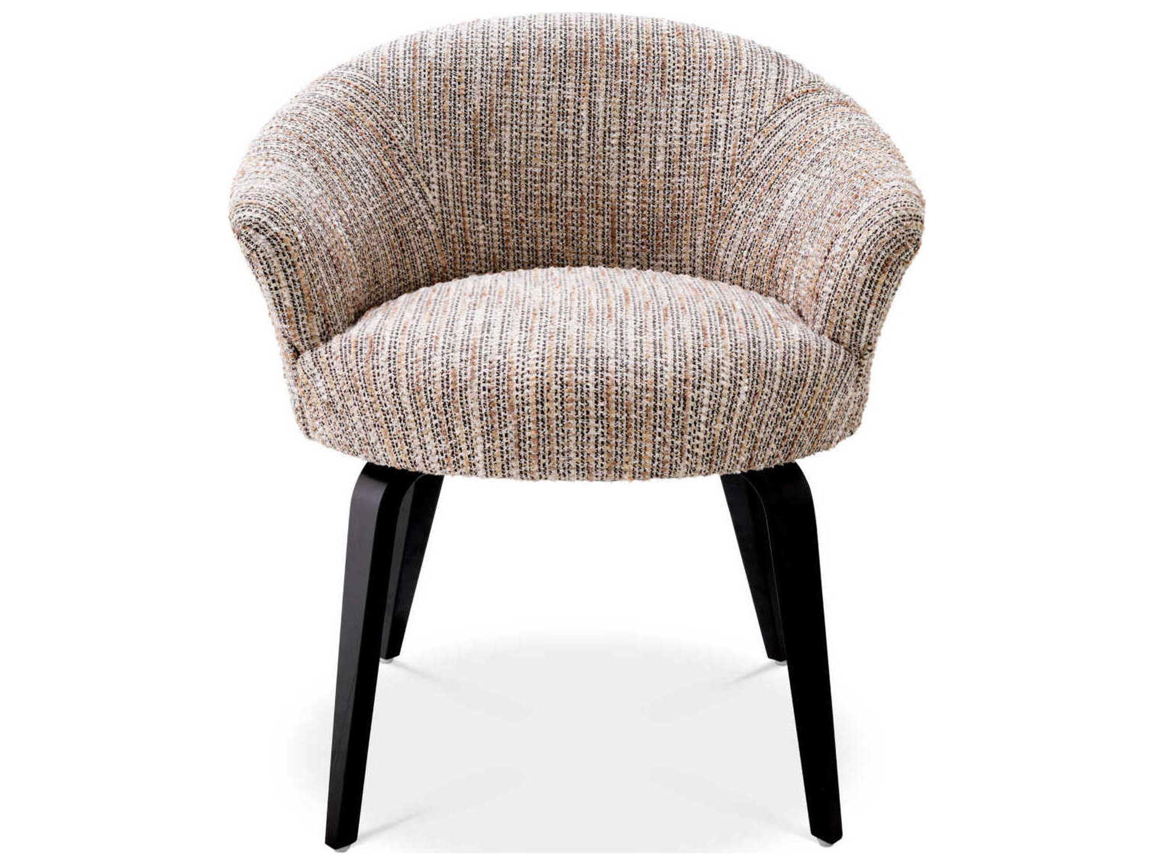 Eichholtz Moretti Beige Upholstered Arm Dining Chair