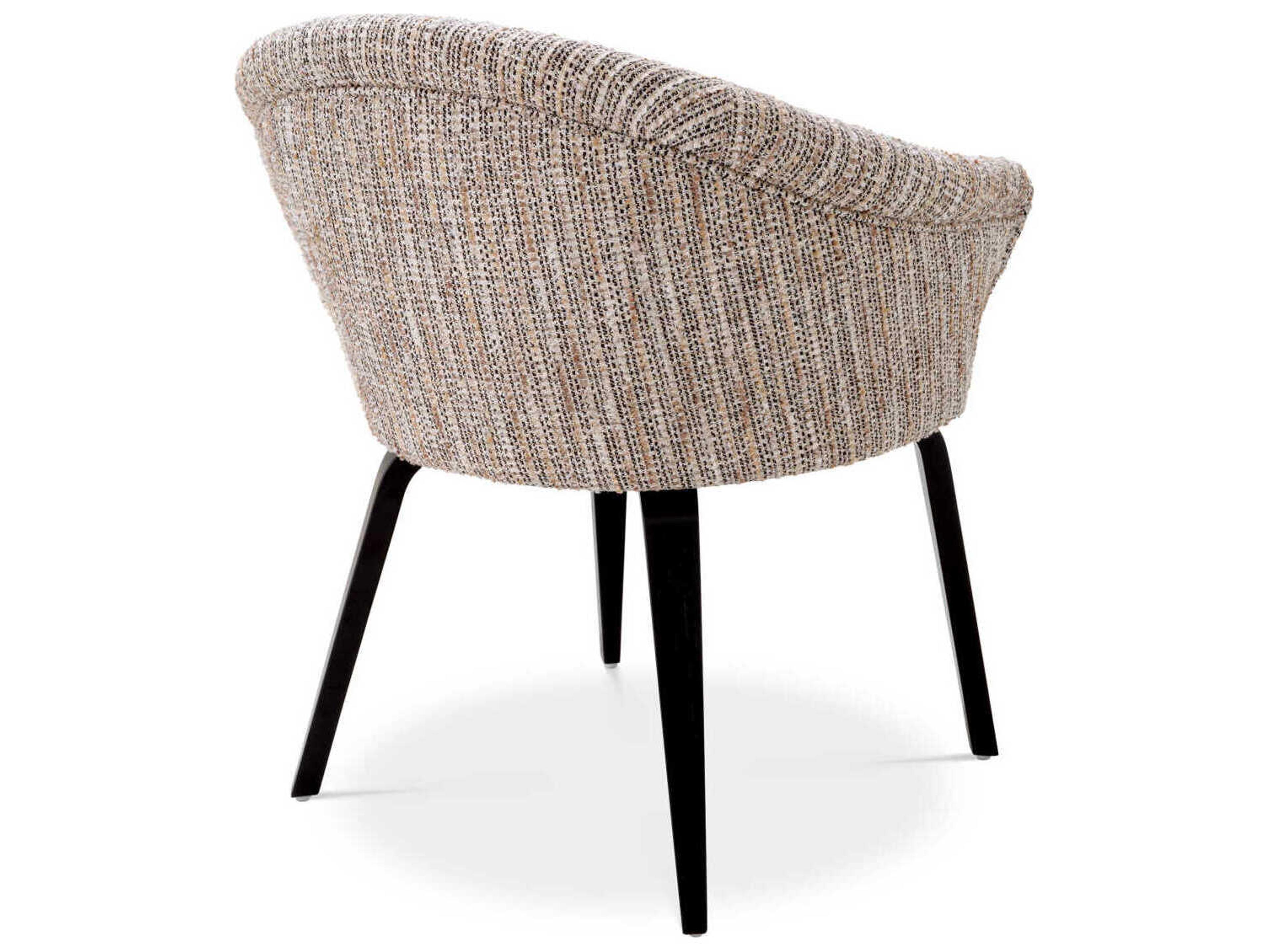 Eichholtz Moretti Beige Upholstered Arm Dining Chair