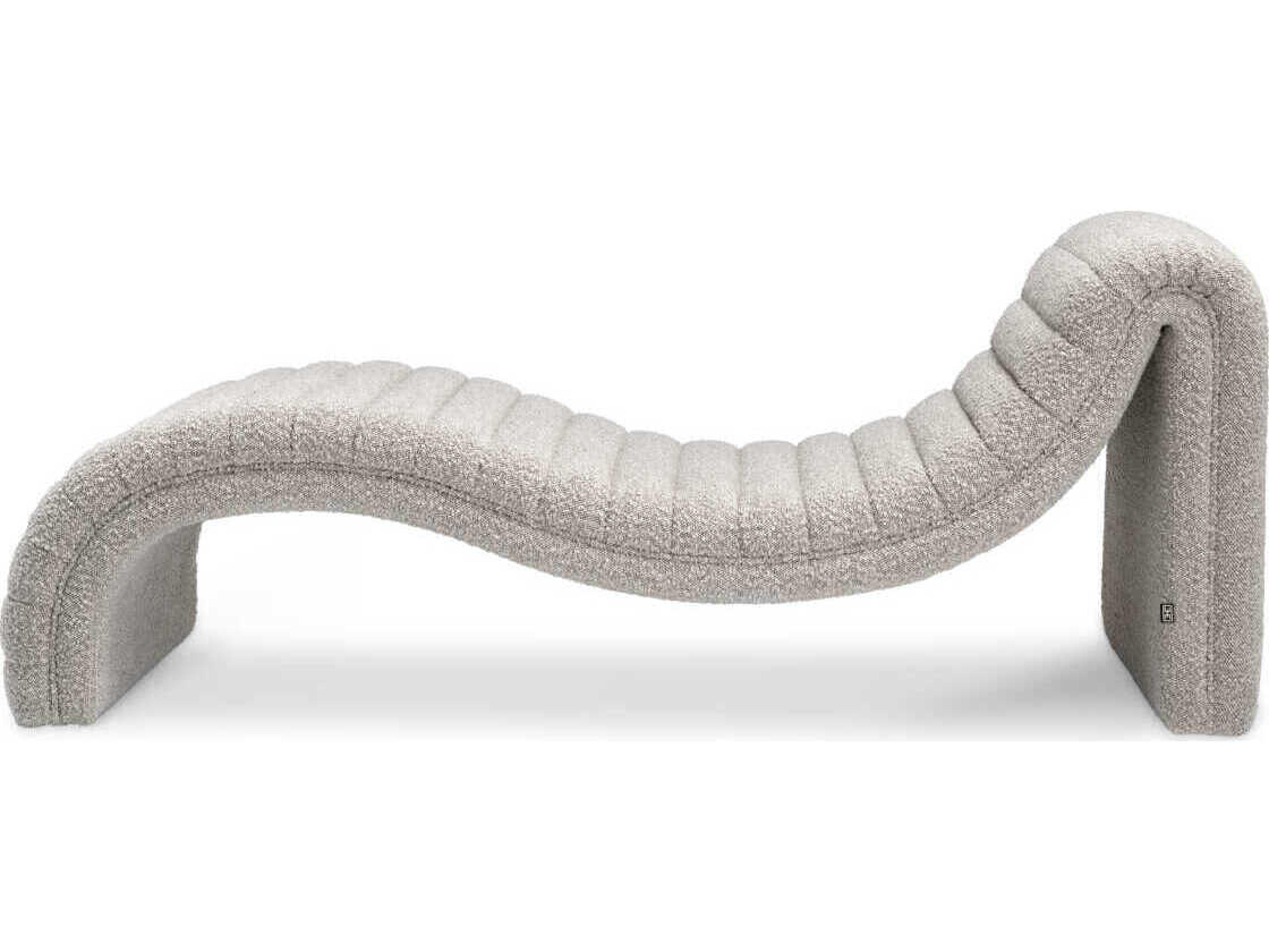Eichholtz Chaise Boucle Grey Upholstered