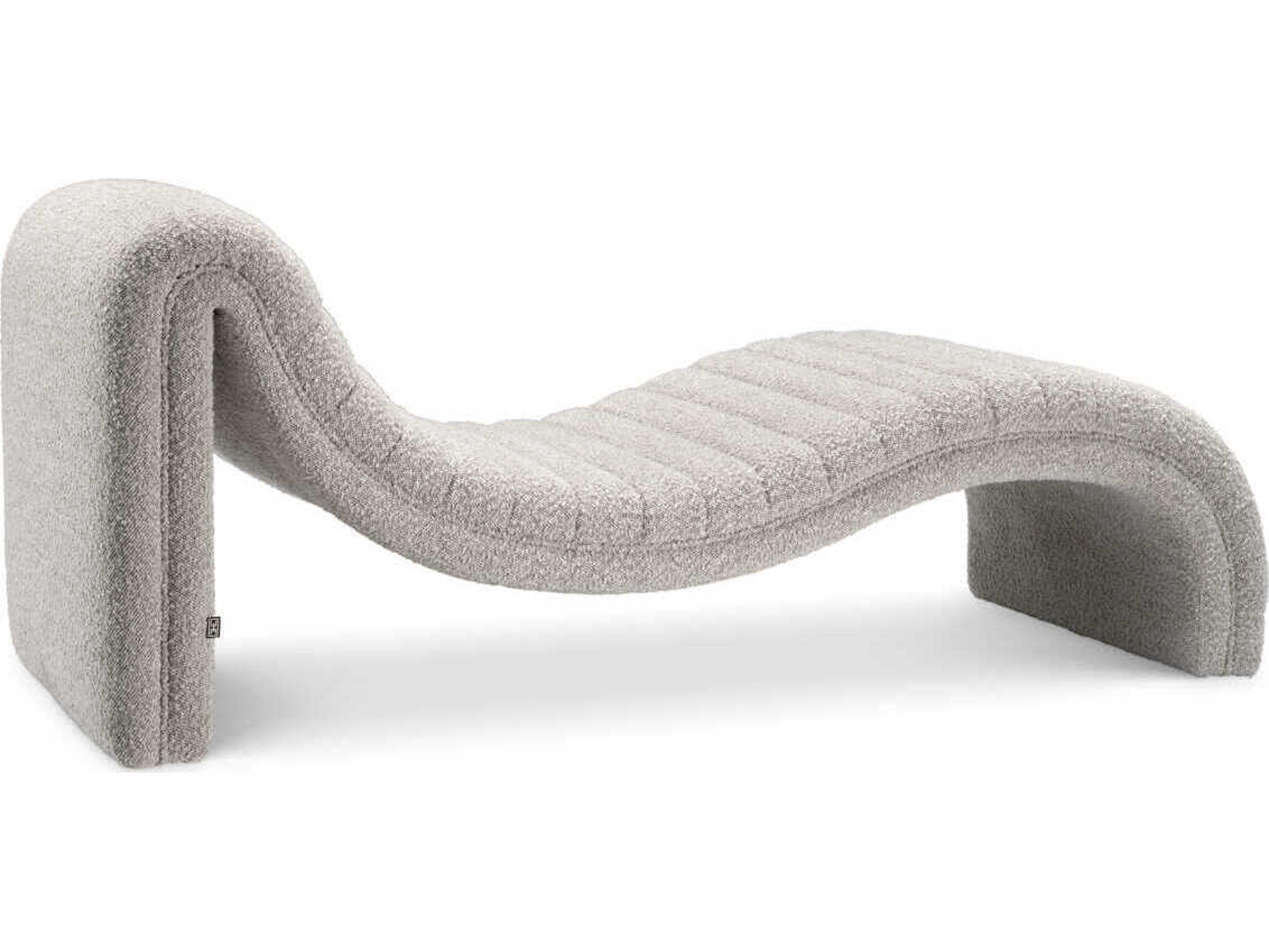 Eichholtz Chaise Boucle Grey Upholstered