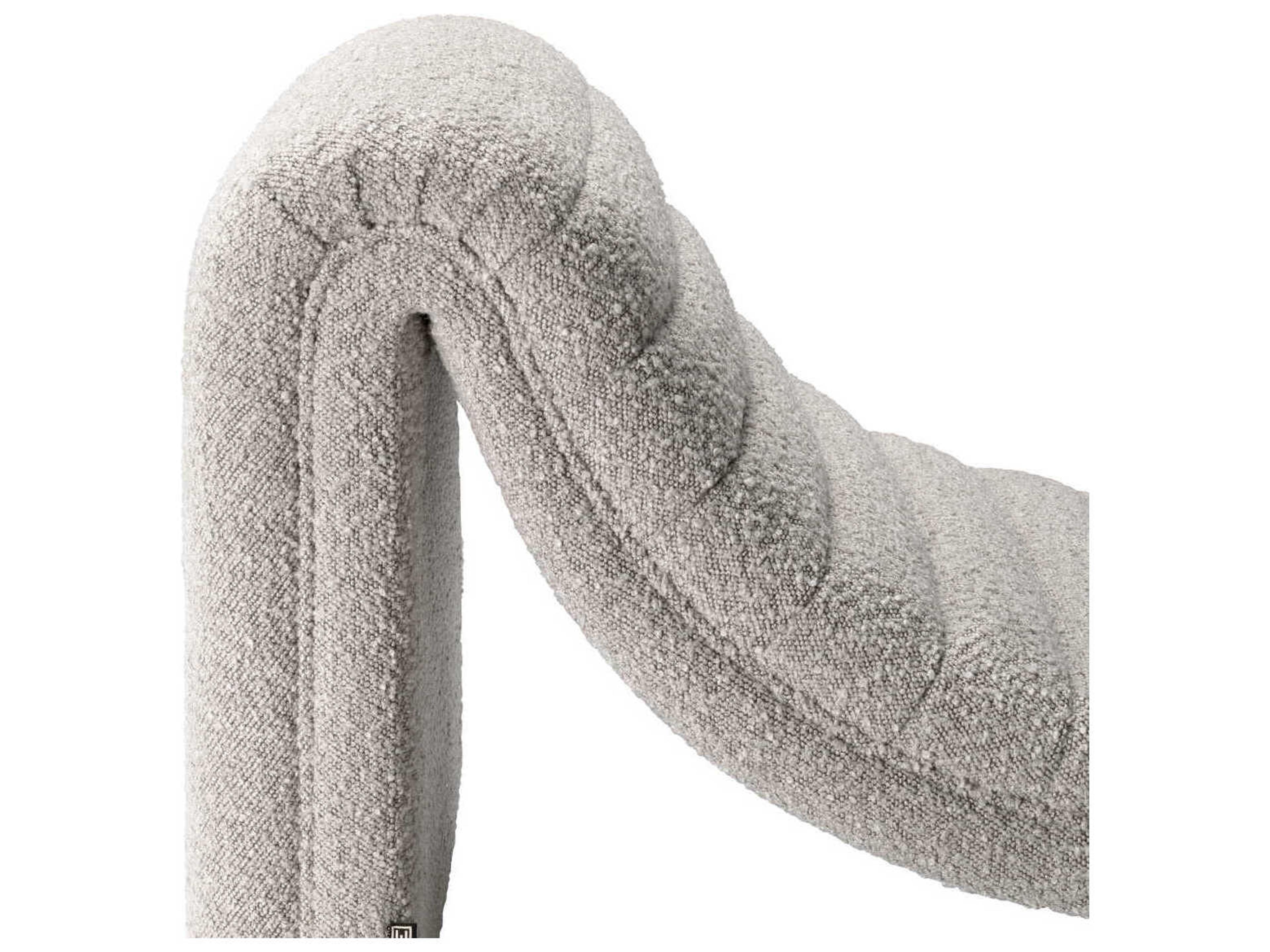 Eichholtz Chaise Boucle Grey Upholstered
