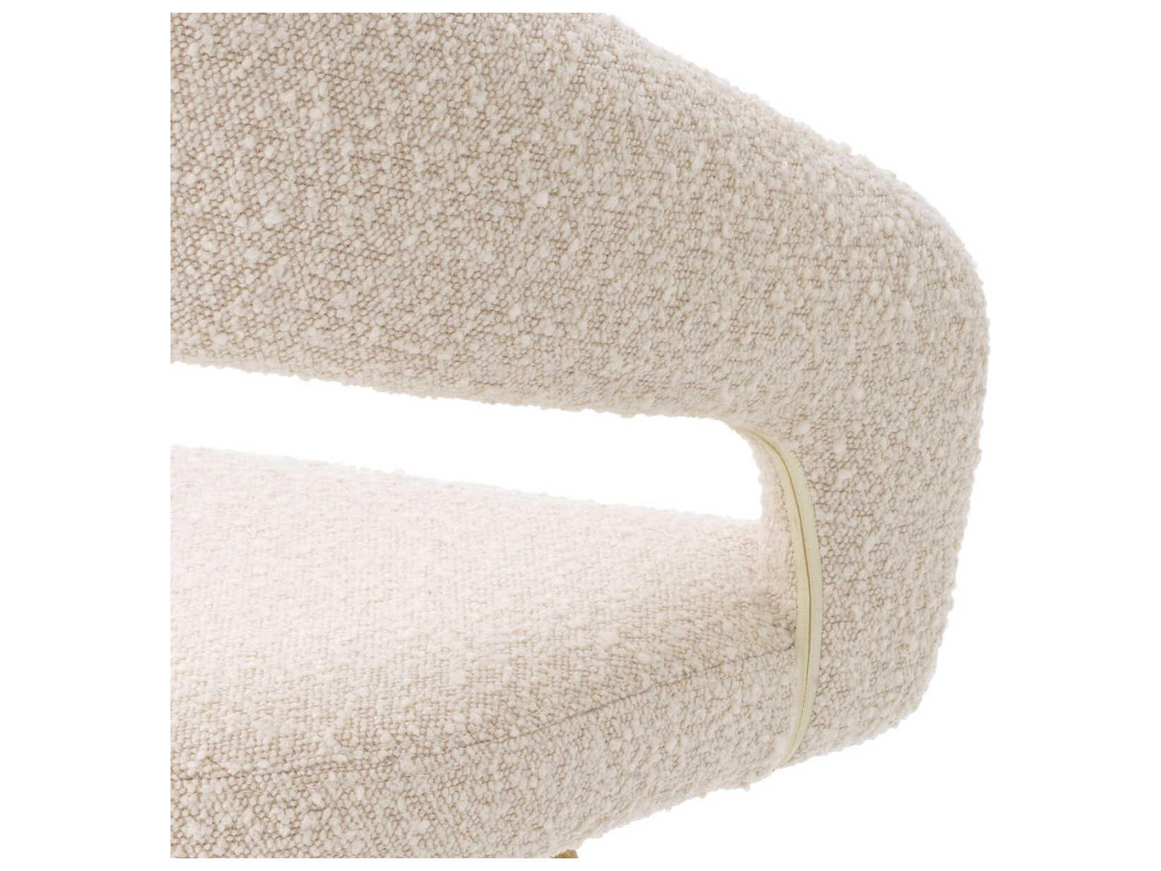 Eichholtz Bravo Gold Upholstered Arm Dining Chair