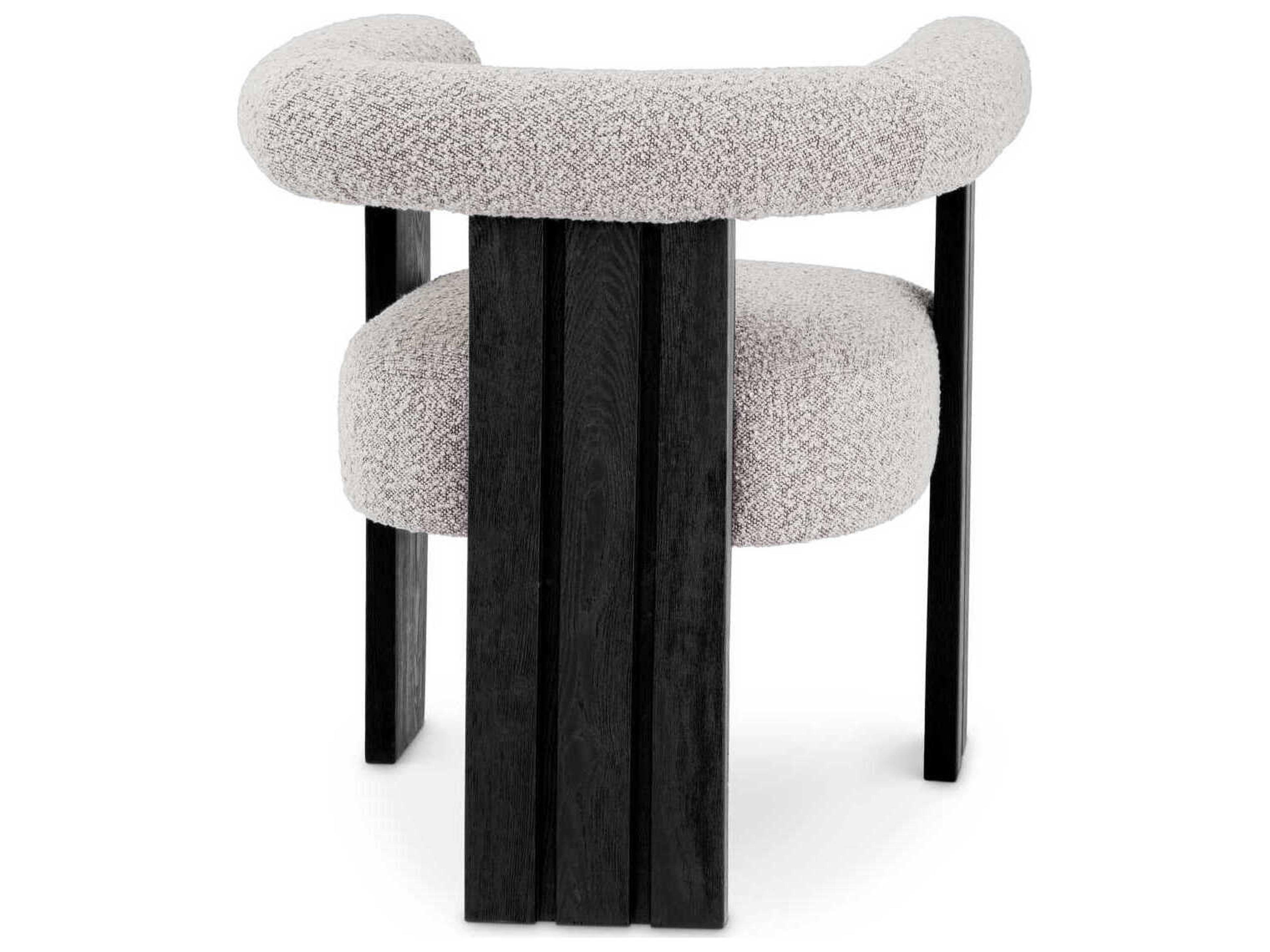 Eichholtz Percy Hardwood Black Upholstered Arm Dining Chair