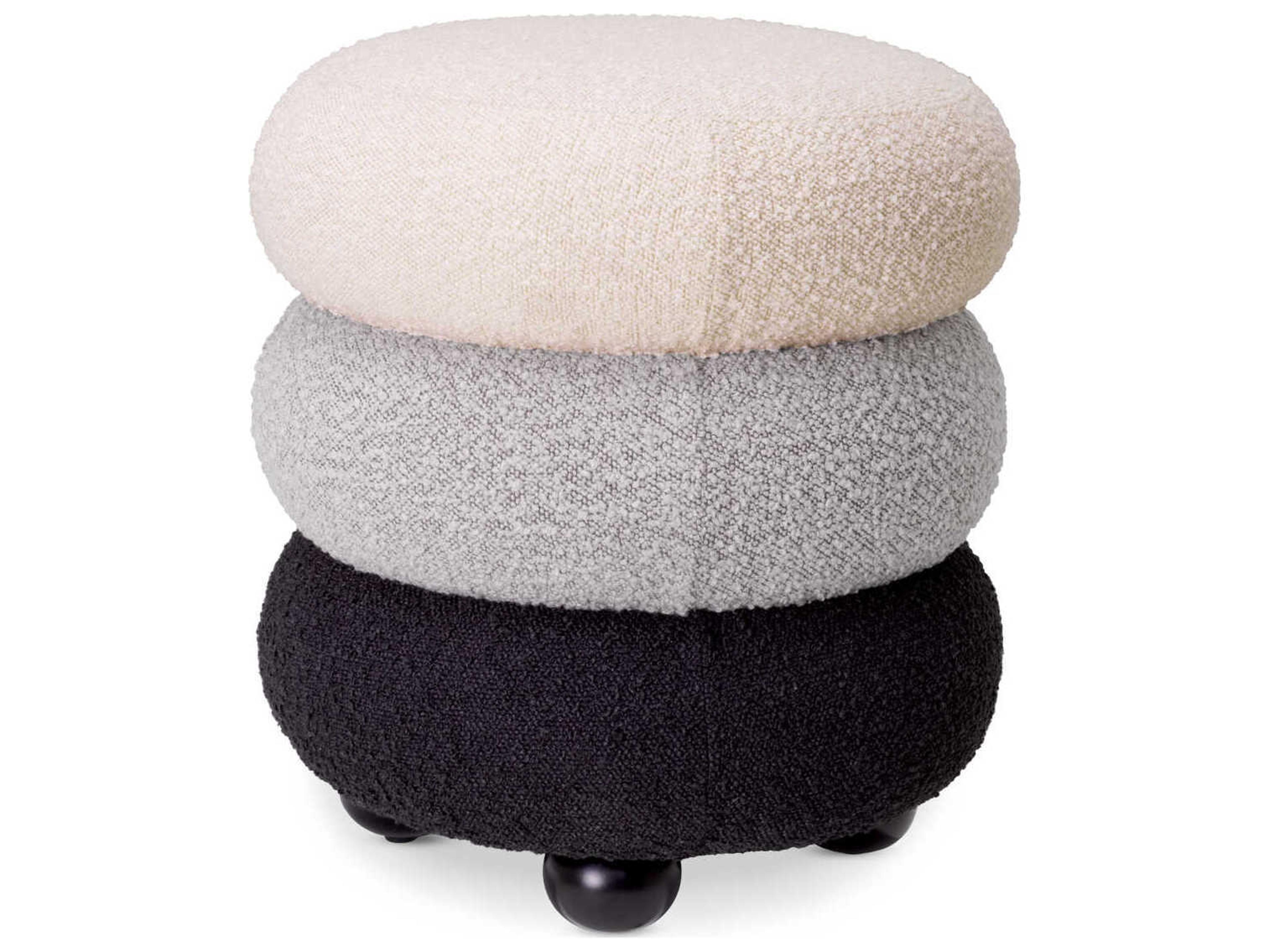 Eichholtz Tulum Cream Upholstered Accent Stool