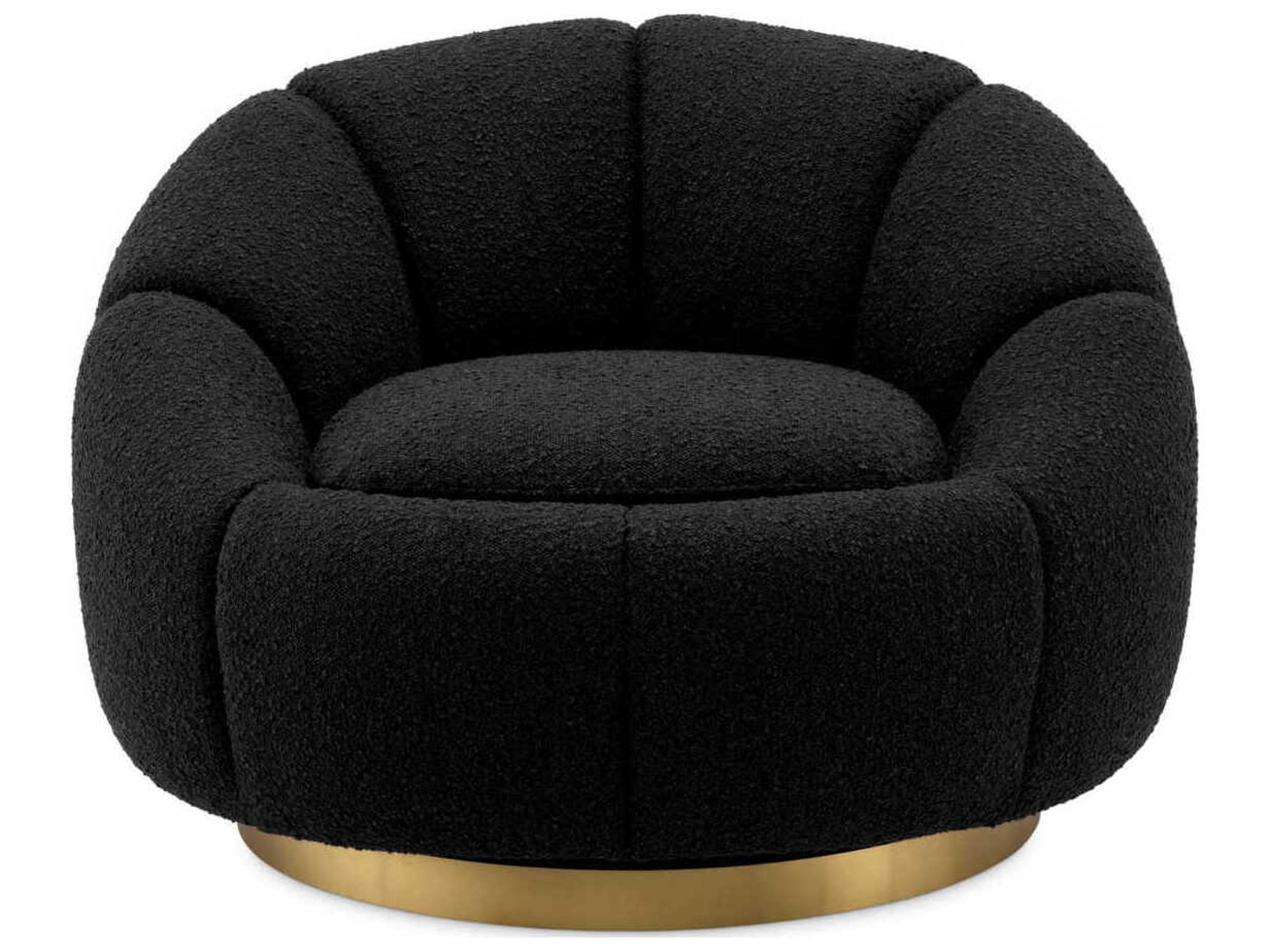 Eichholtz Inger Swivel Black Accent Chair