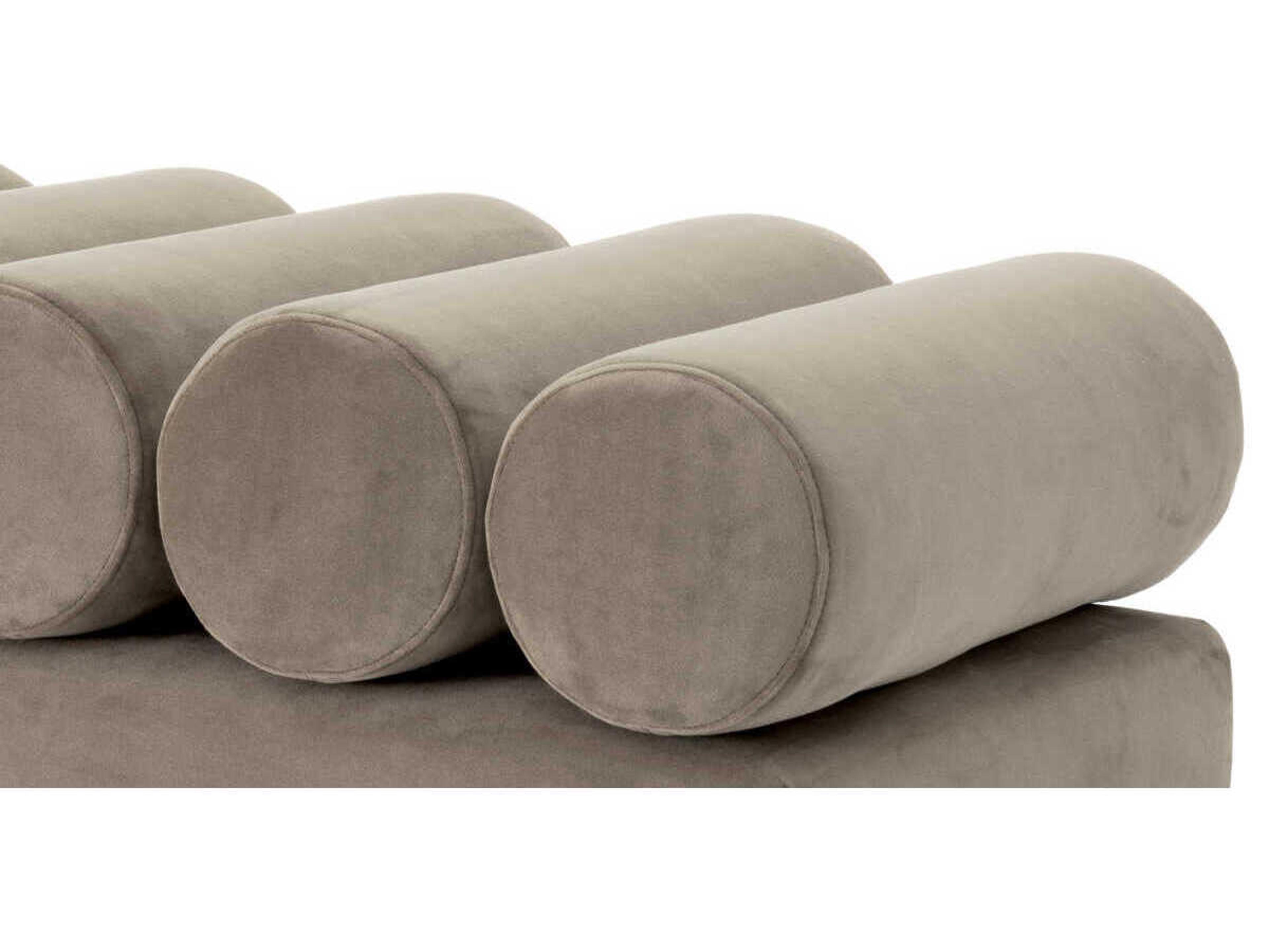 Eichholtz Oxley Gray Velvet Upholstered Accent Bench