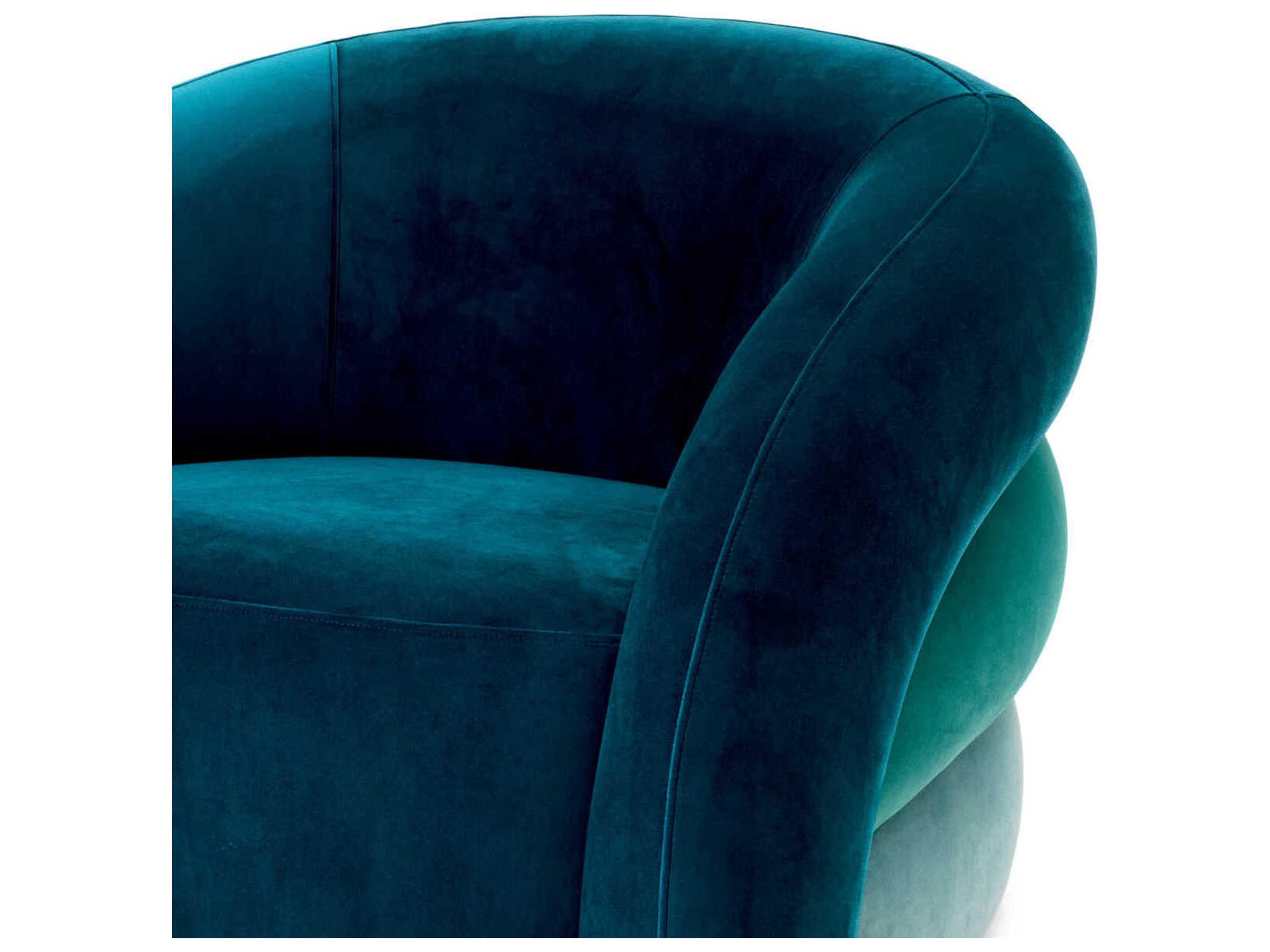 Eichholtz Novelle Swivel Green Velvet Accent Chair