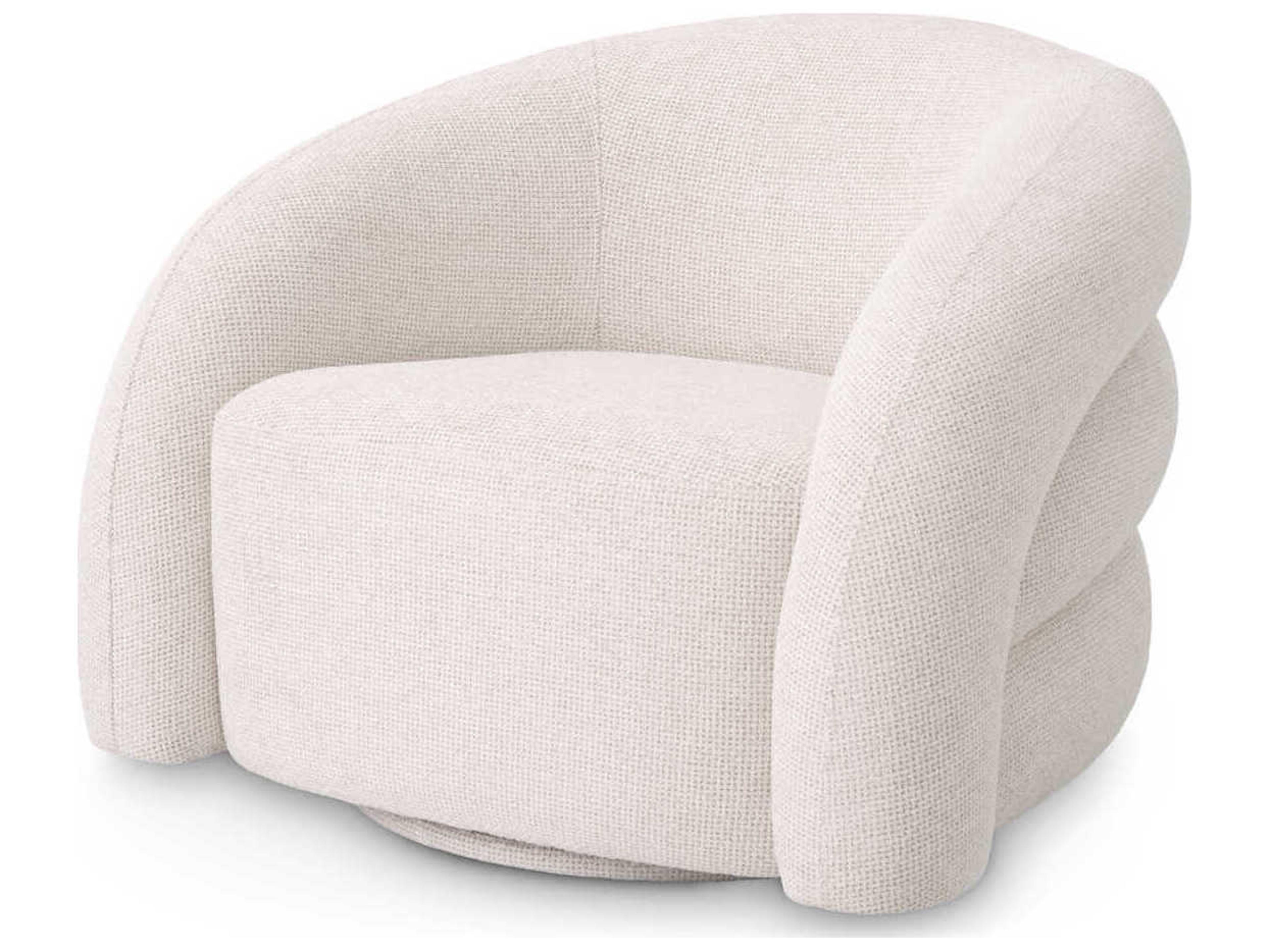 Novelle Swivel Accent Chair in Lyssa Off-White