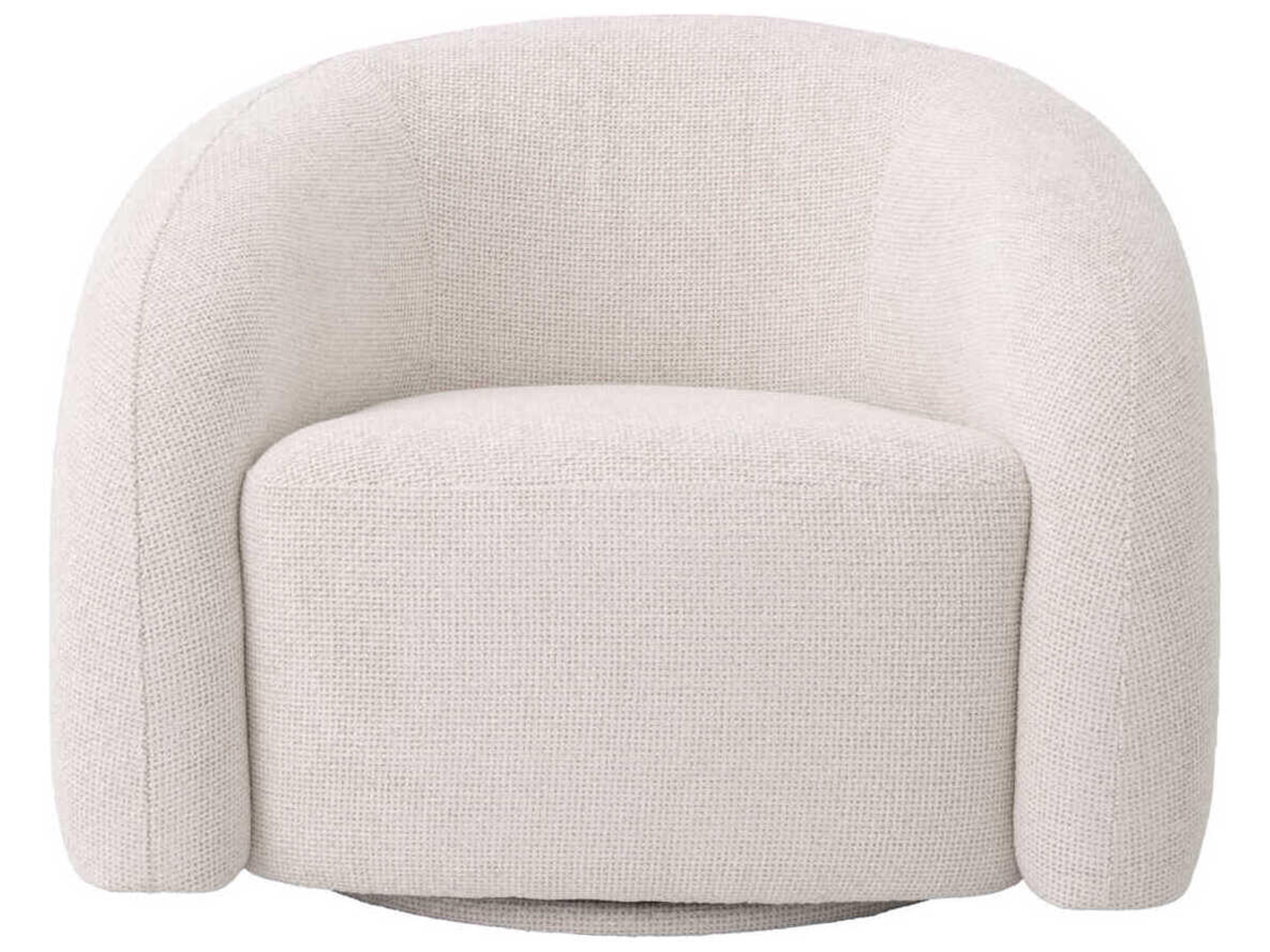 Eichholtz Novelle Swivel White Accent Chair
