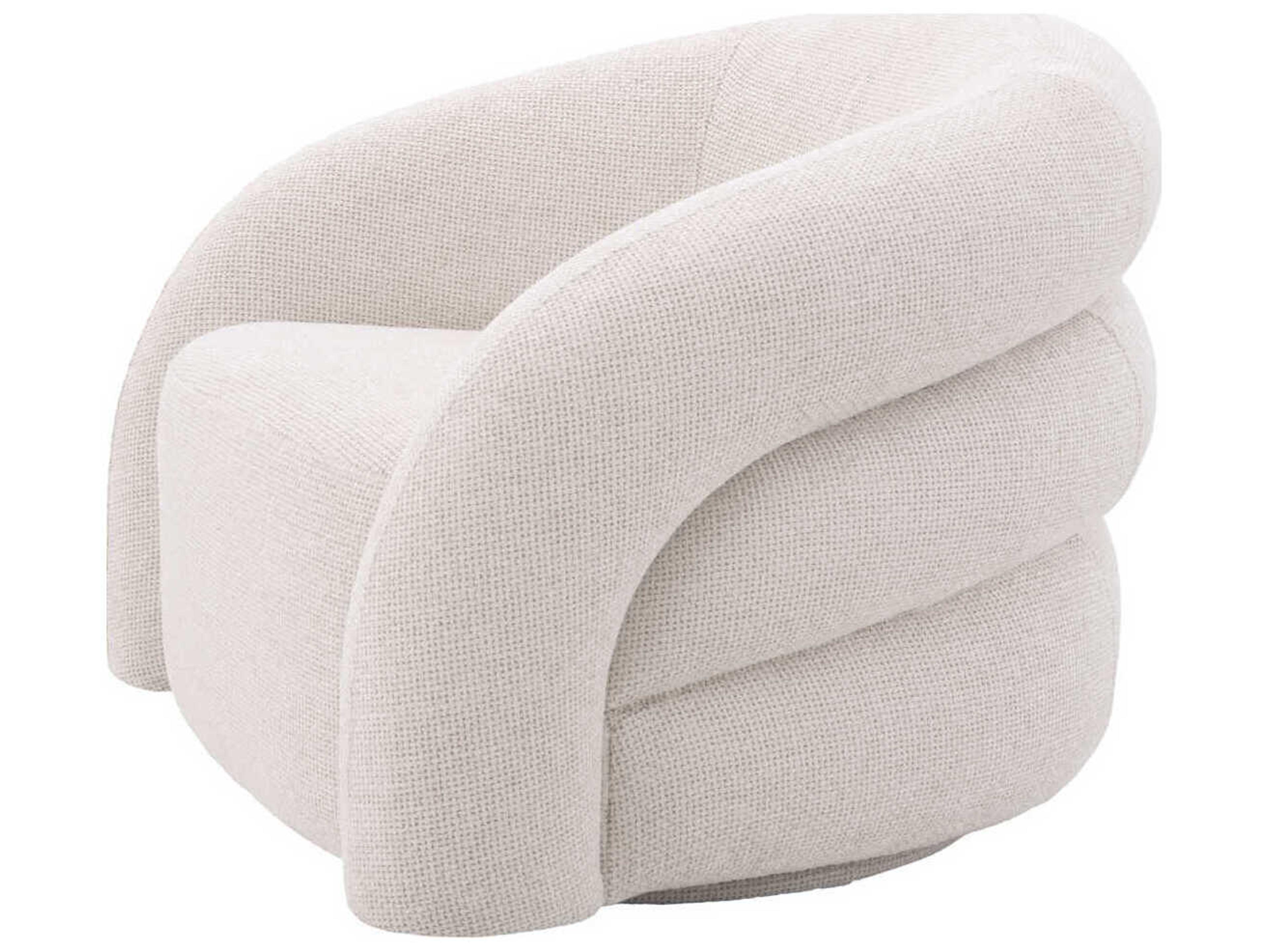 Eichholtz Novelle Swivel White Accent Chair