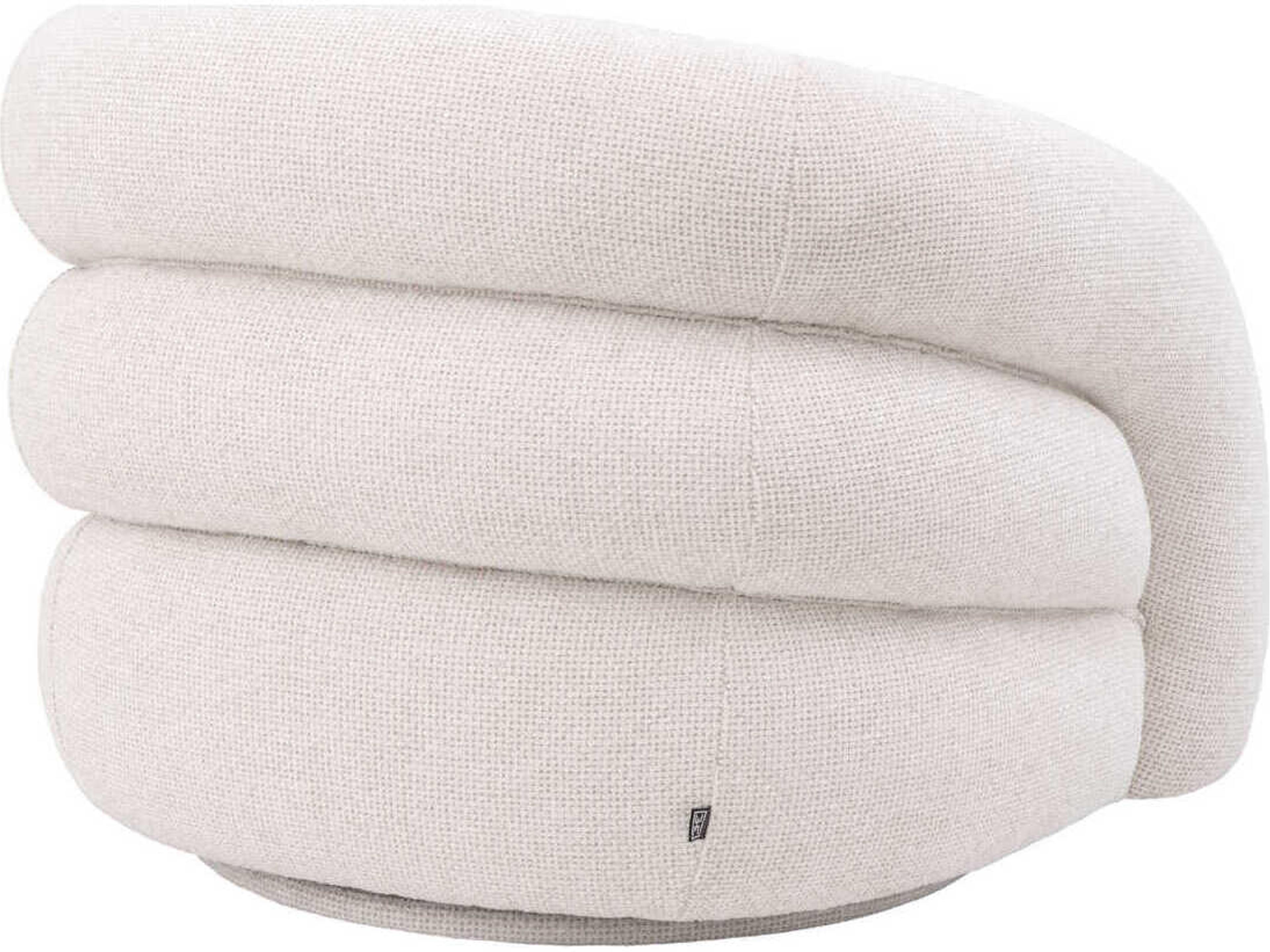 Eichholtz Novelle Swivel White Accent Chair