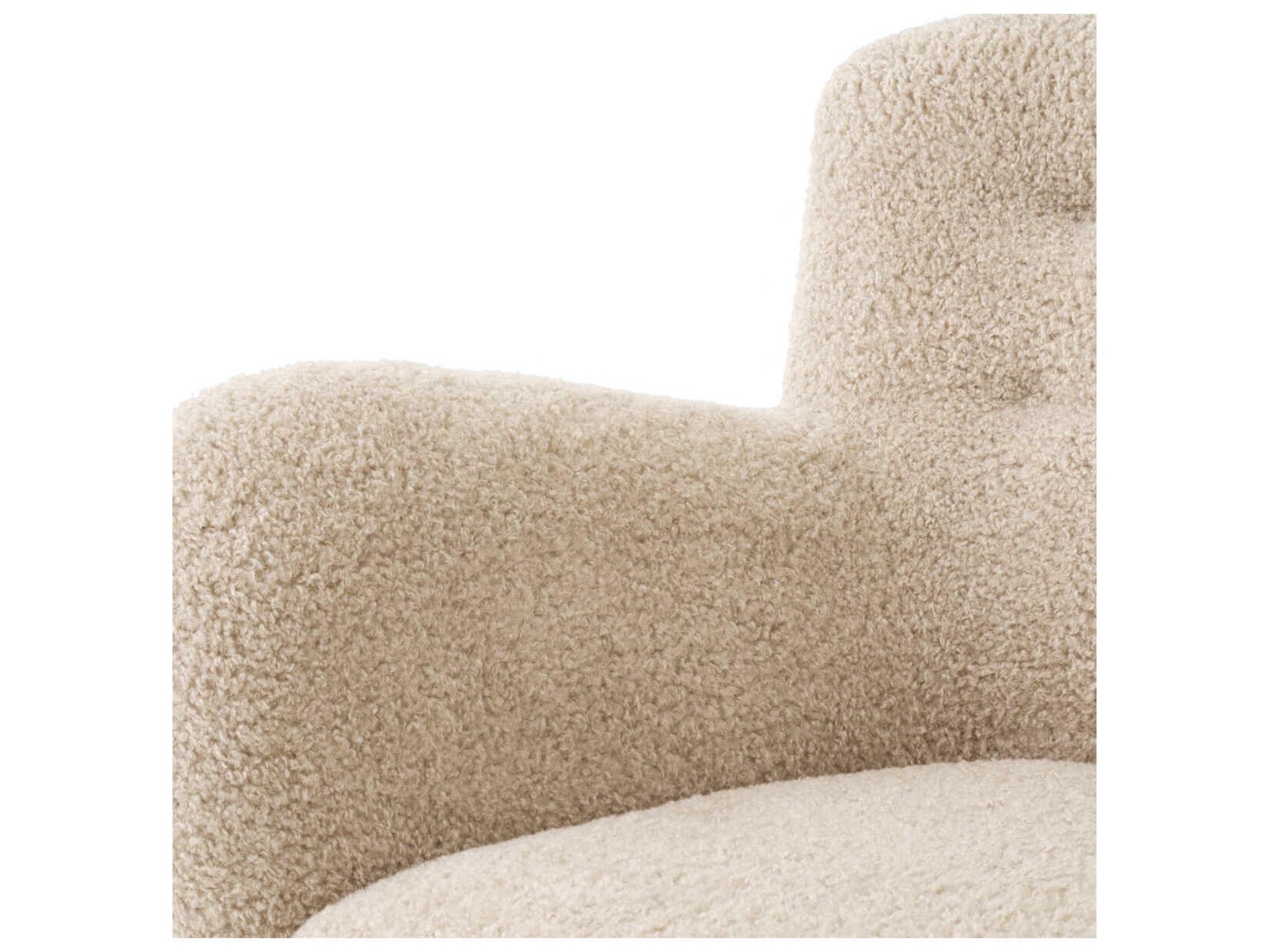 Eichholtz Bixby Canberra Sand Black Feet Beige Upholstered Sofa