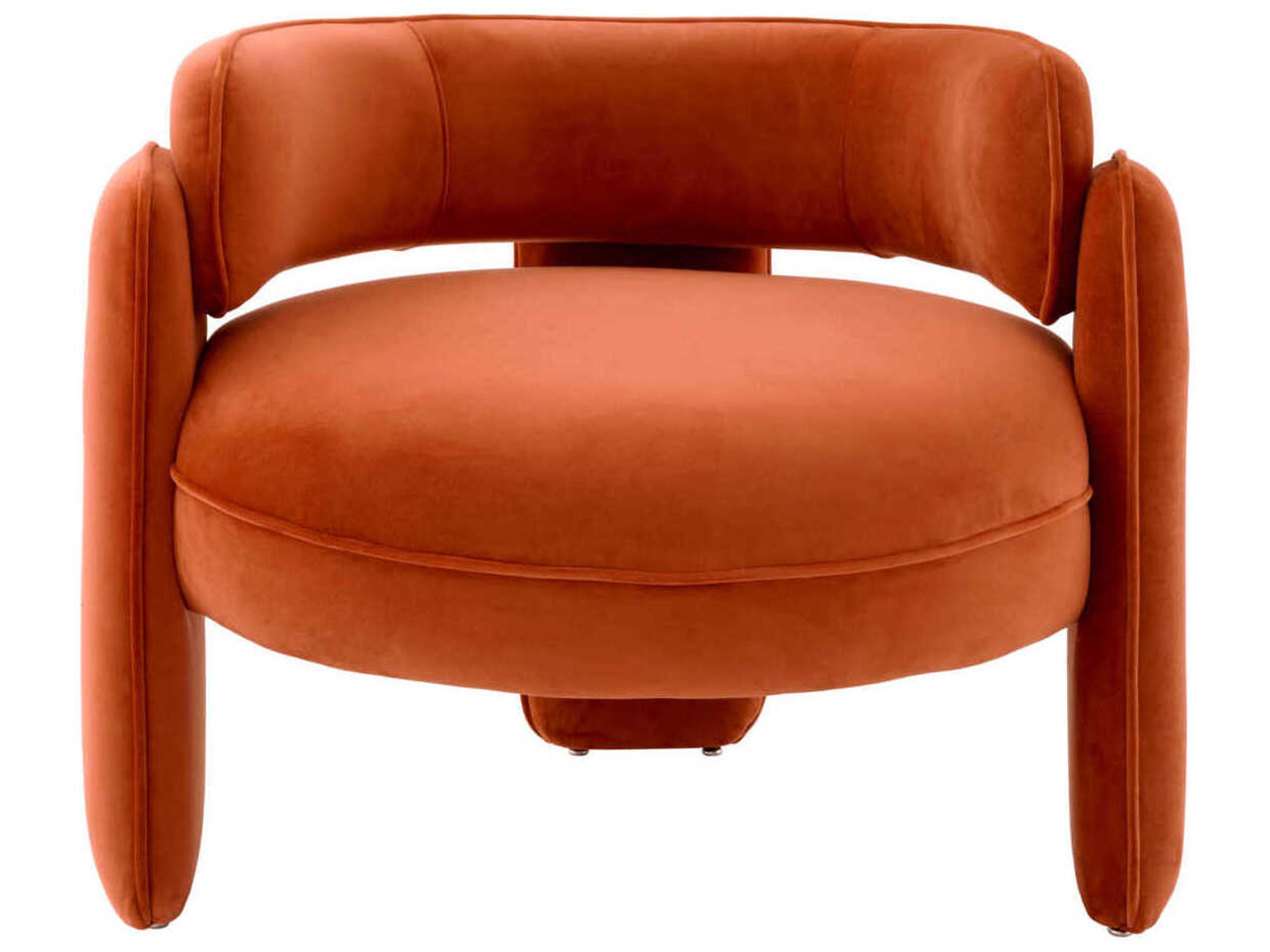 Eichholtz Chaplin Orange Velvet Accent Chair