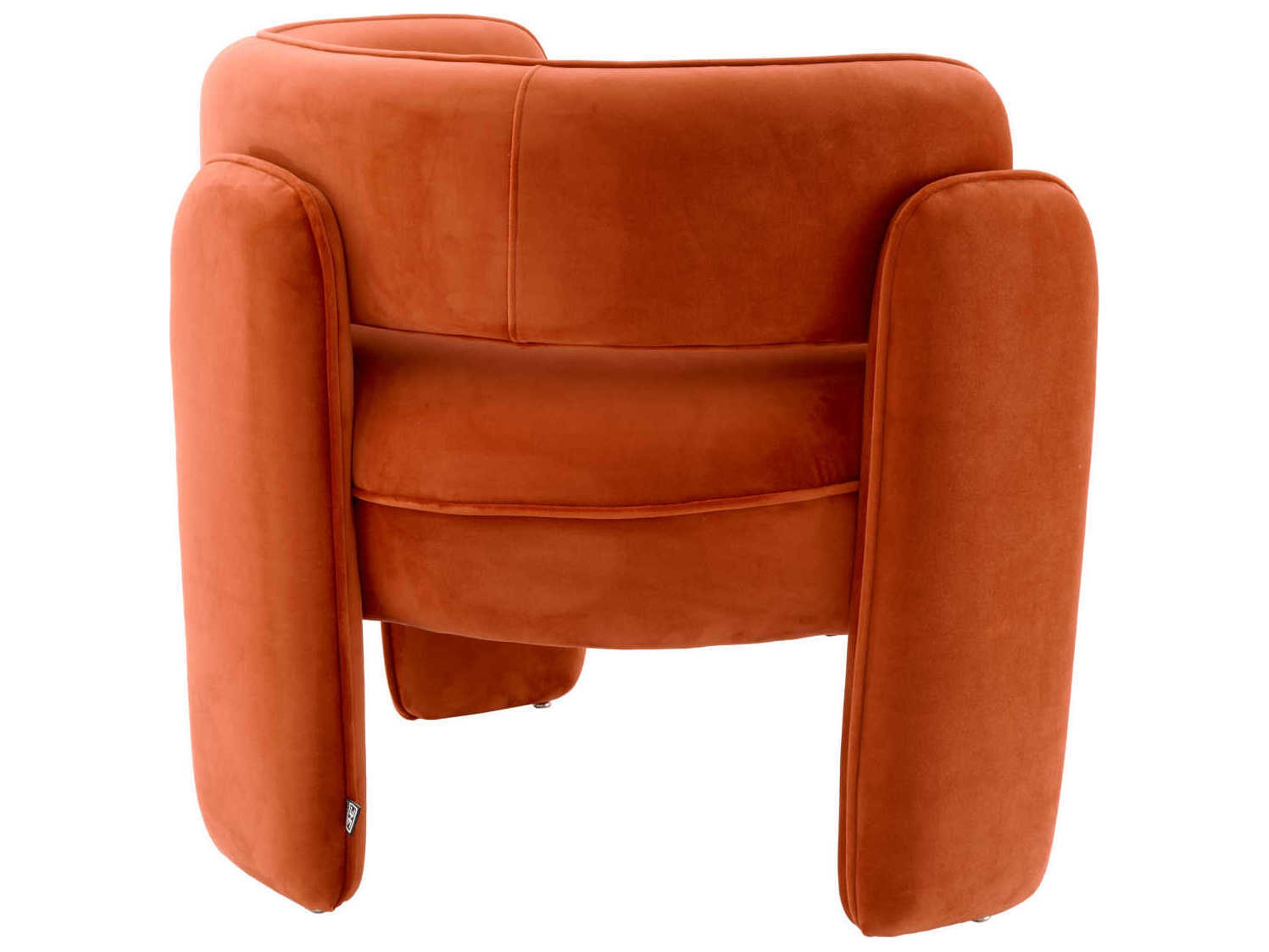 Eichholtz Chaplin Orange Velvet Accent Chair