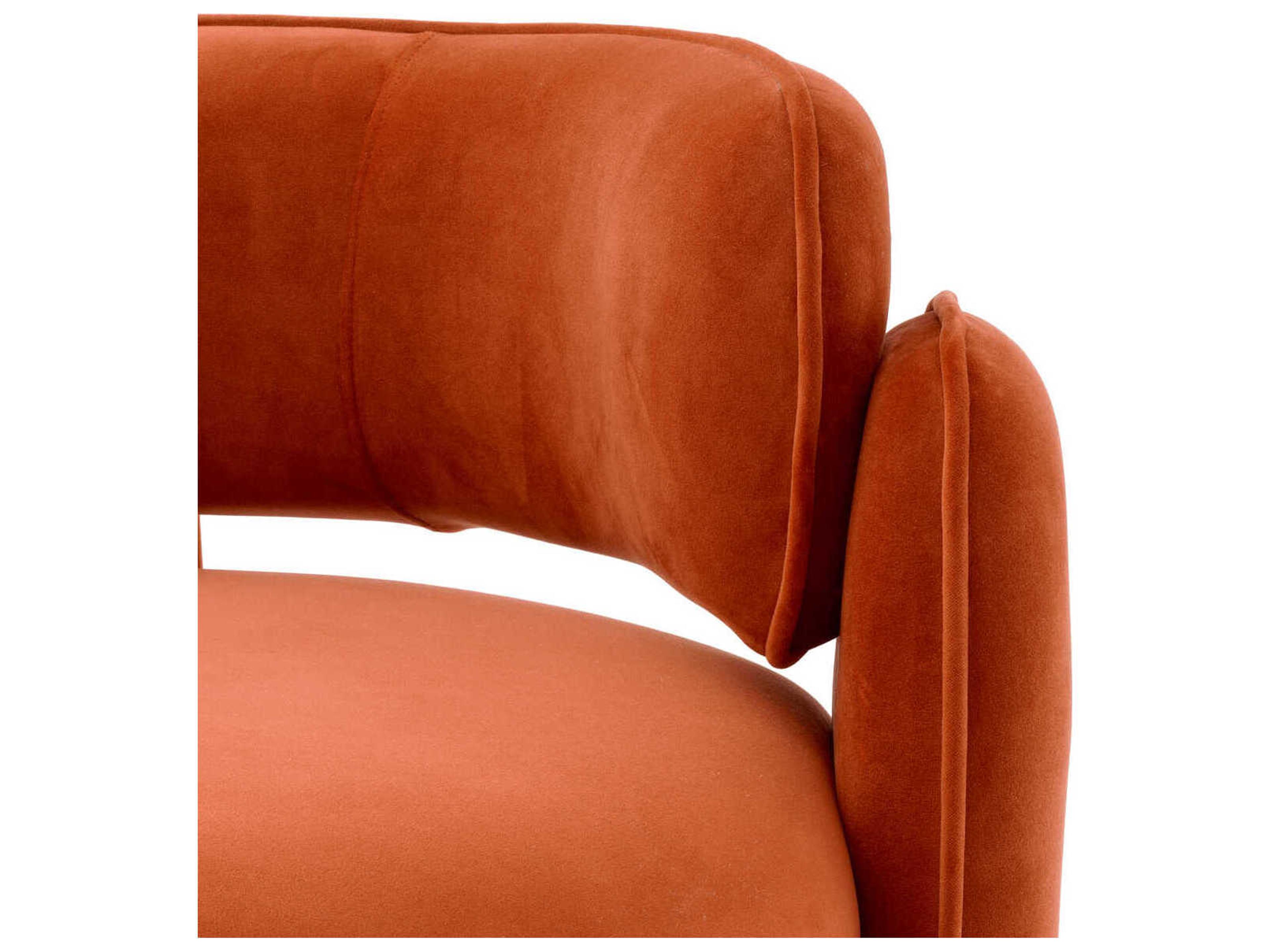 Eichholtz Chaplin Orange Velvet Accent Chair