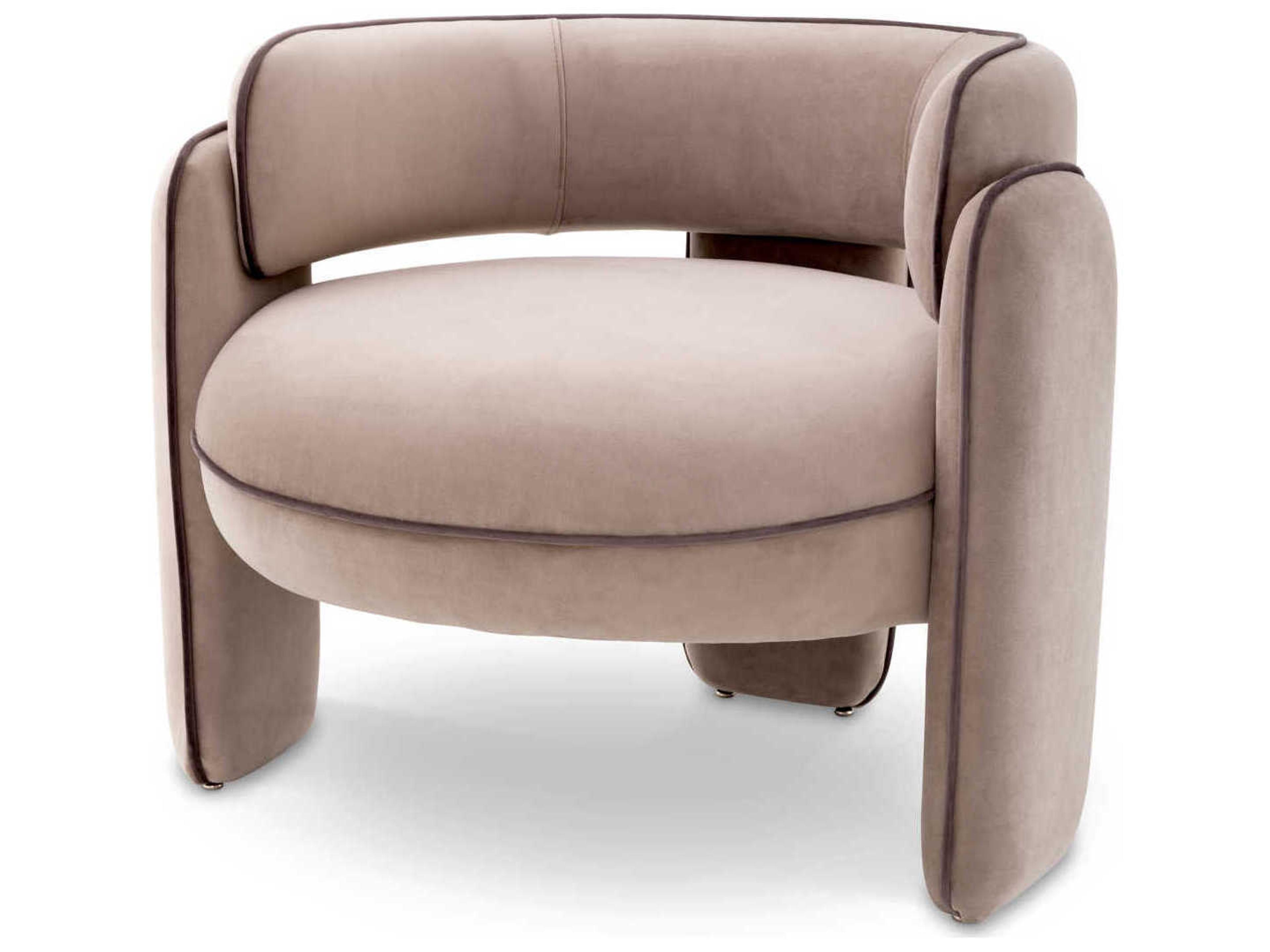 Chaplin Upholstered Accent Chair in Savona Greige Velvet