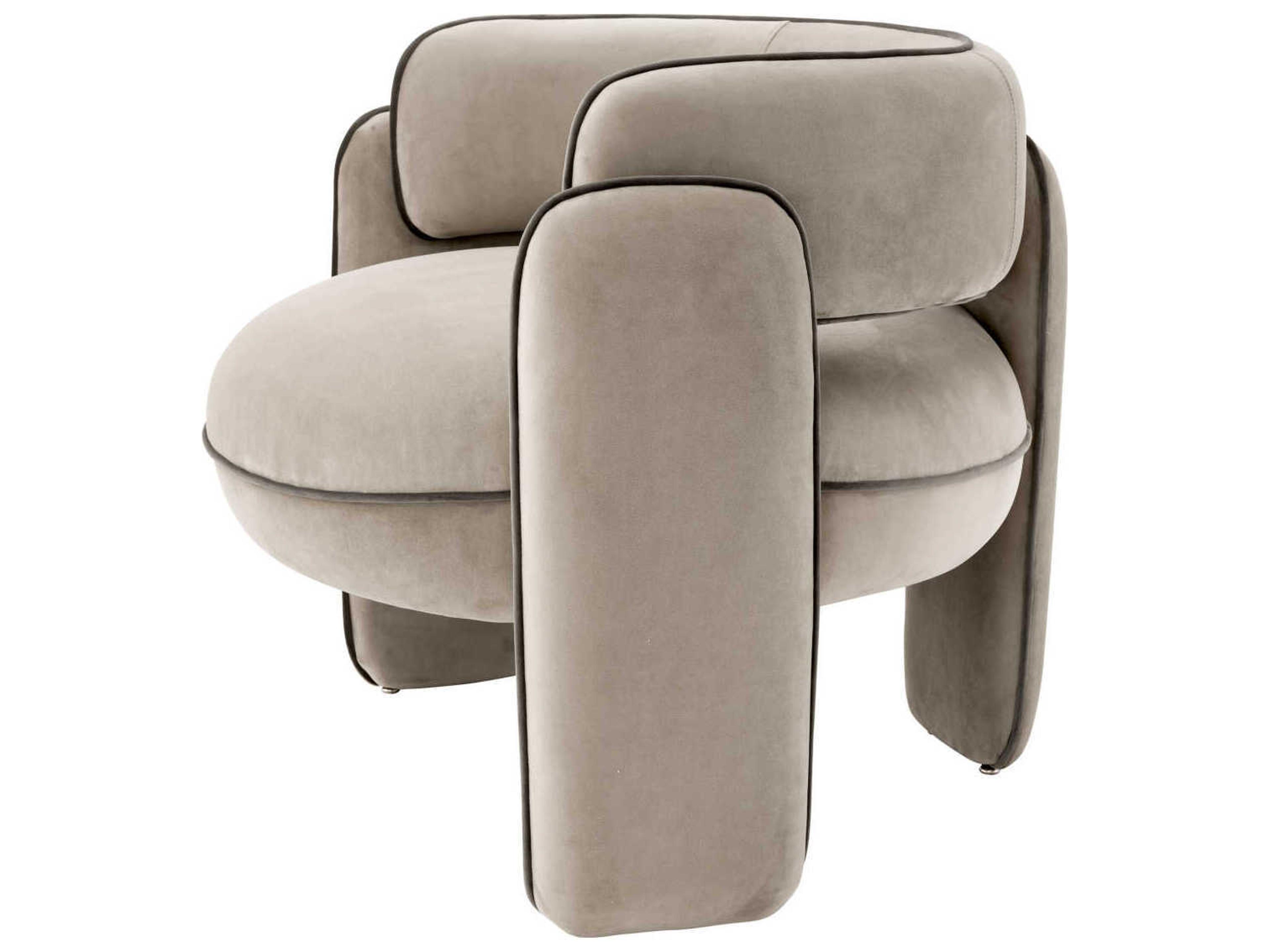 Eichholtz Chaplin Beige Velvet Accent Chair