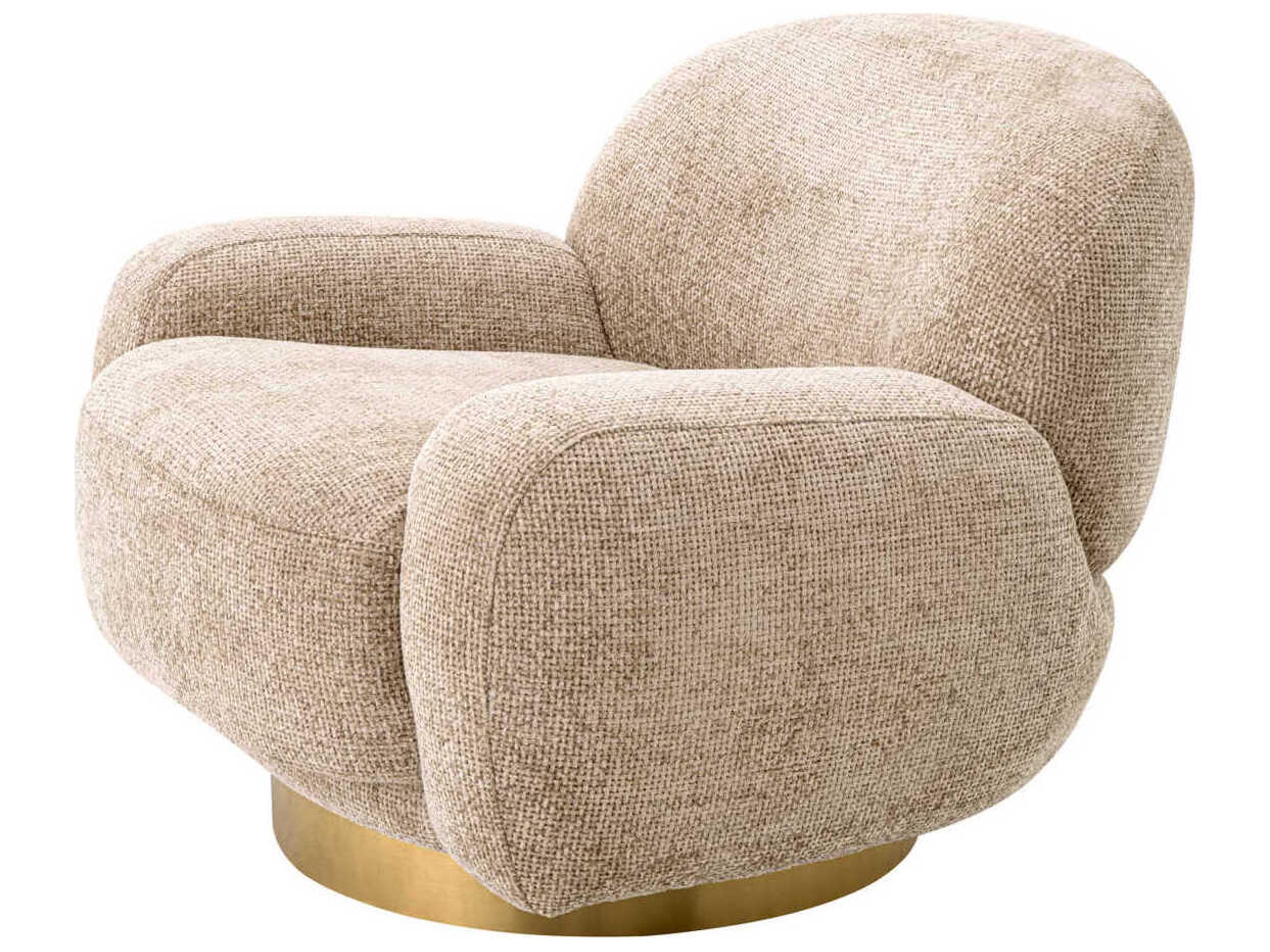 Eichholtz Udine Swivel Beige Accent Chair