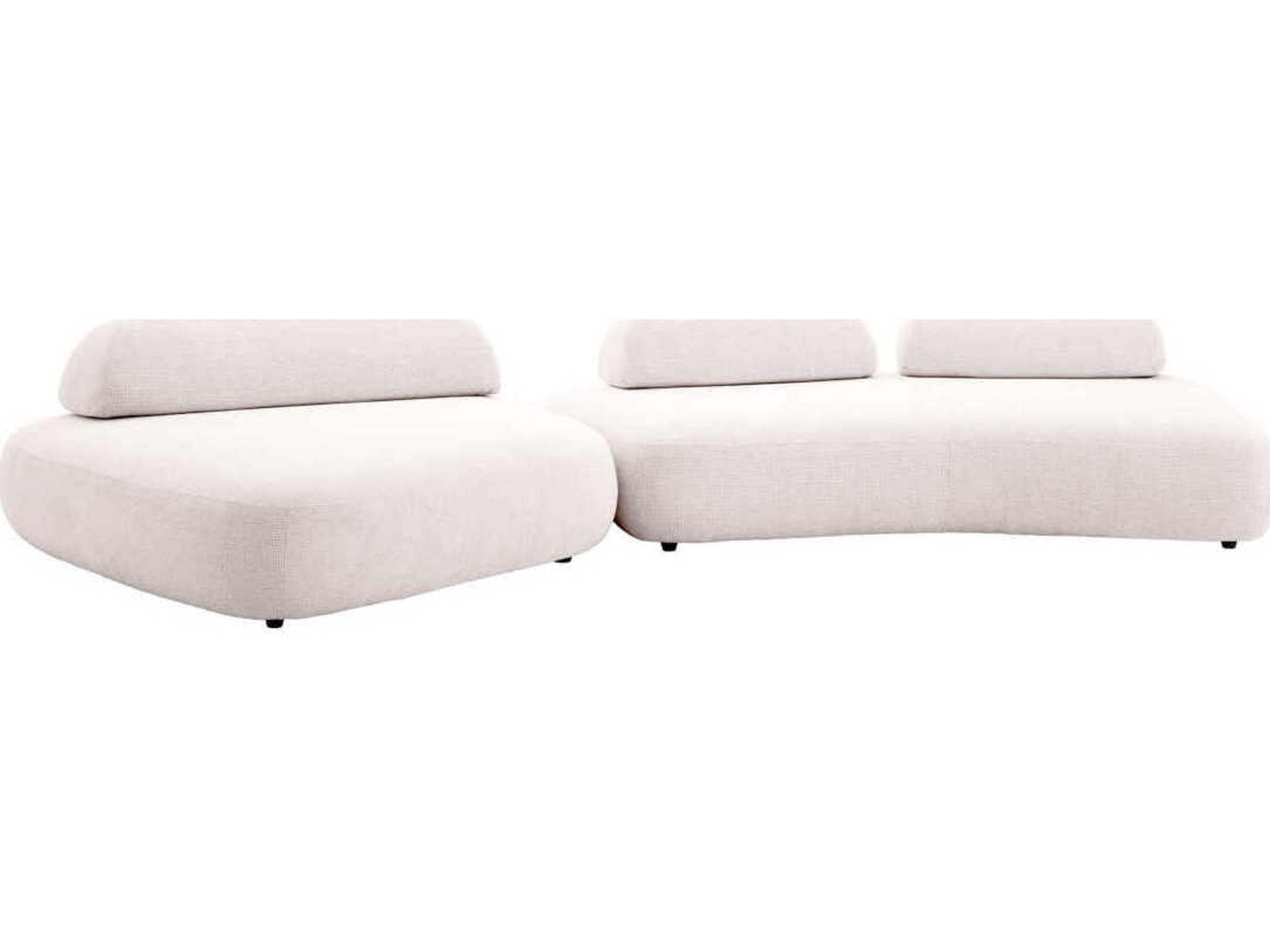 Eichholtz Residenza Lyssa Sand Black Feet White Upholstered Modular