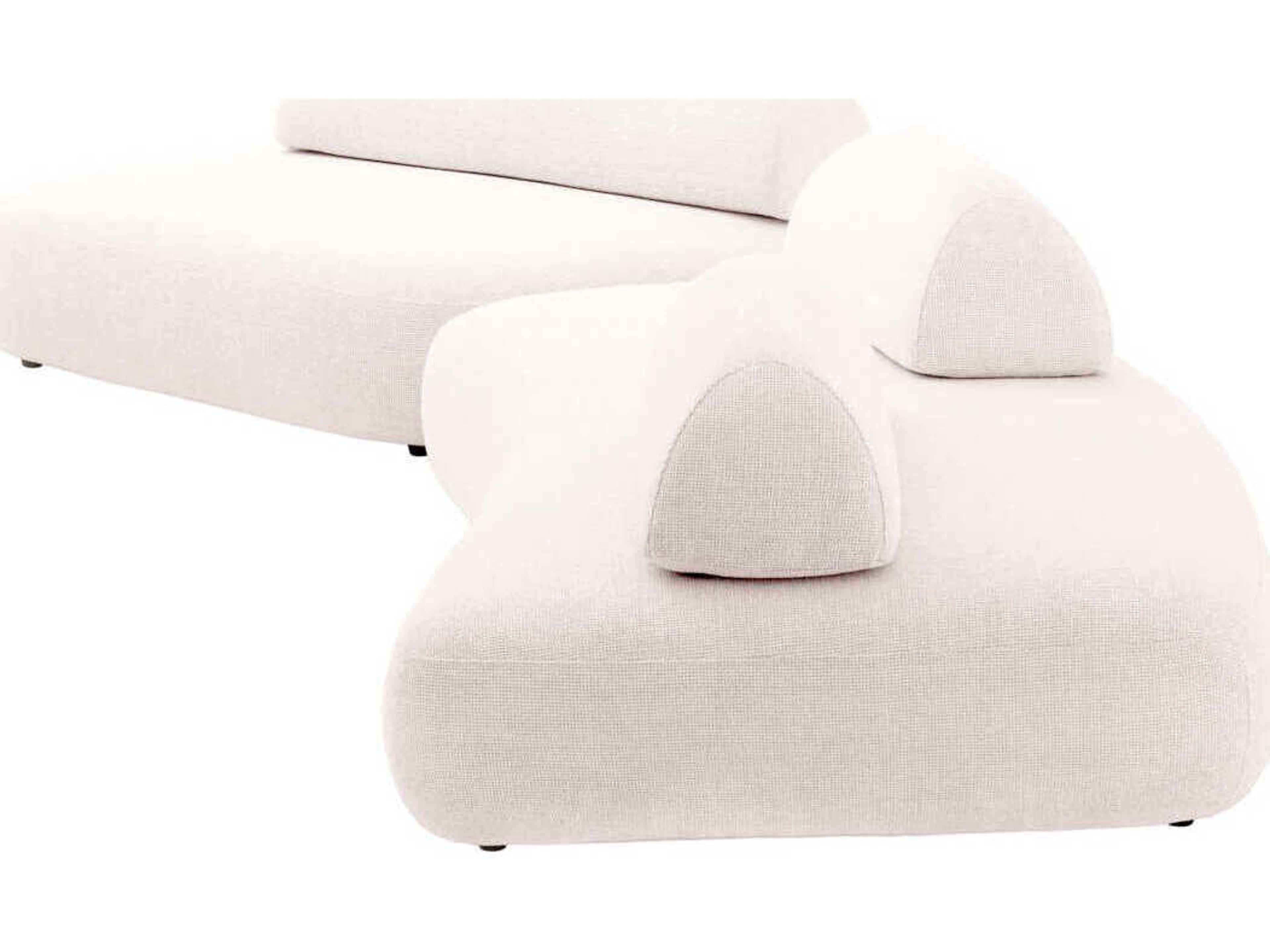 Eichholtz Residenza Lyssa Sand Black Feet White Upholstered Modular