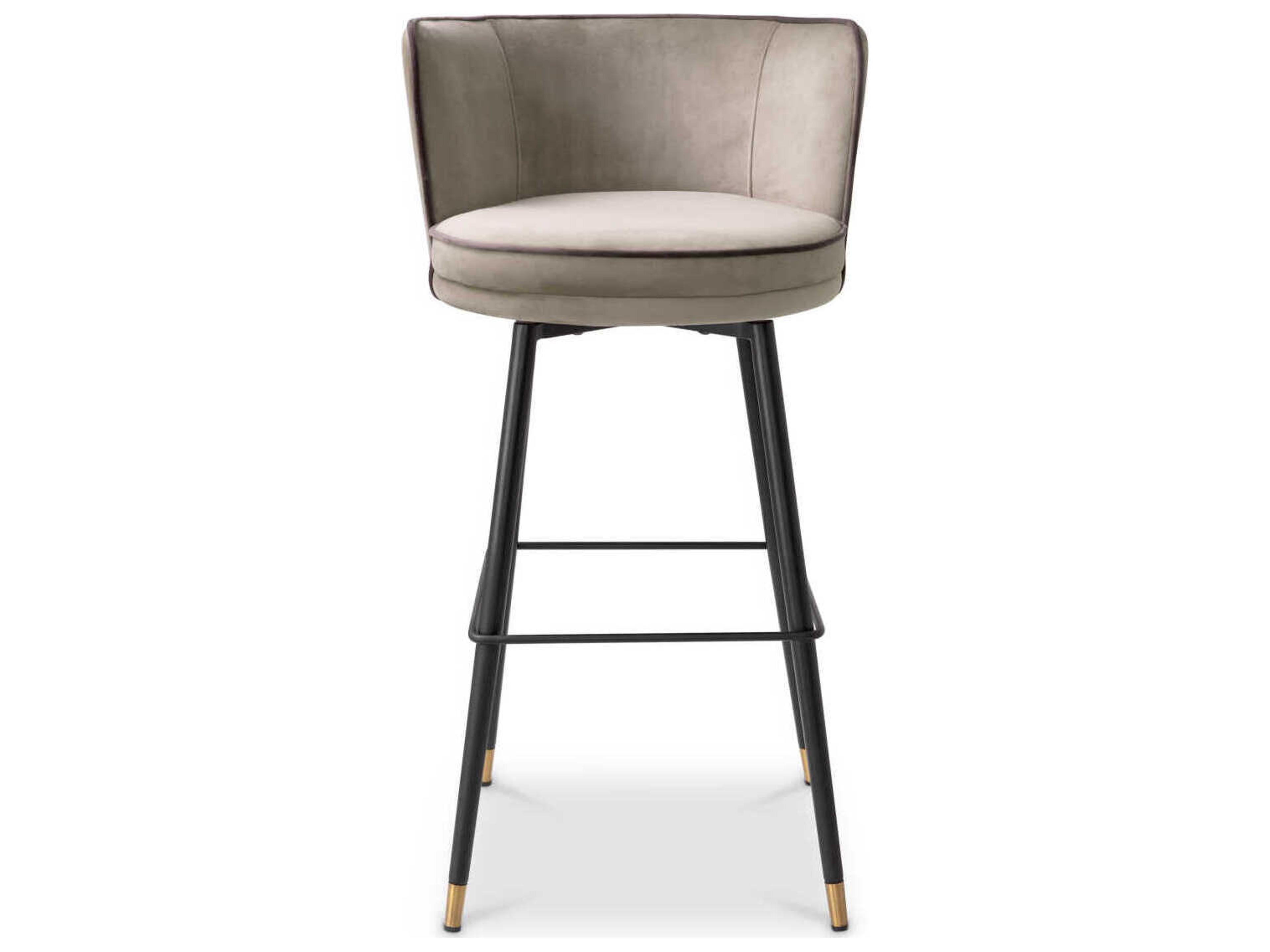 Eichholtz Grenada Velvet Upholstered Swivel Bar Stool