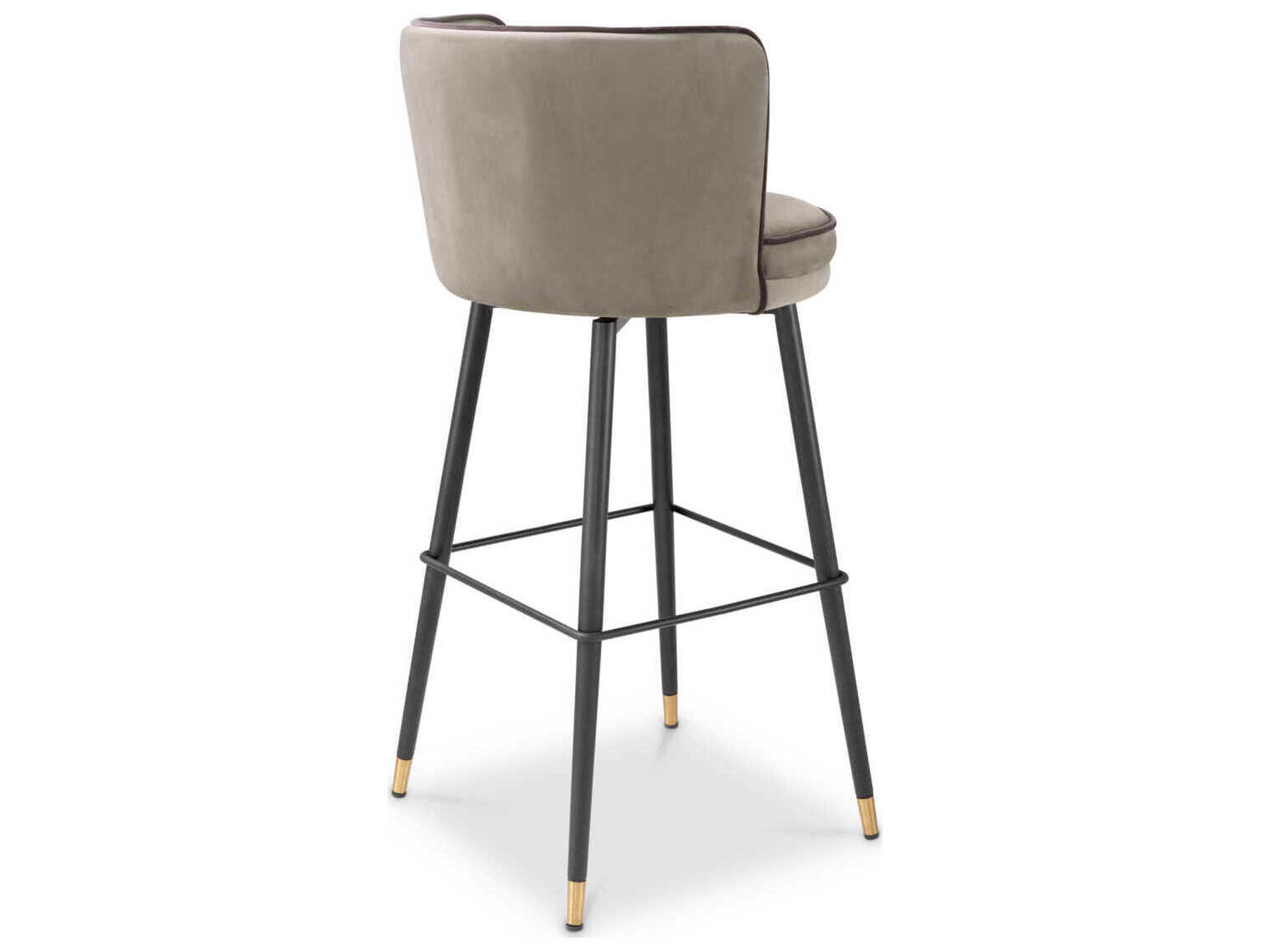Eichholtz Grenada Velvet Upholstered Swivel Bar Stool