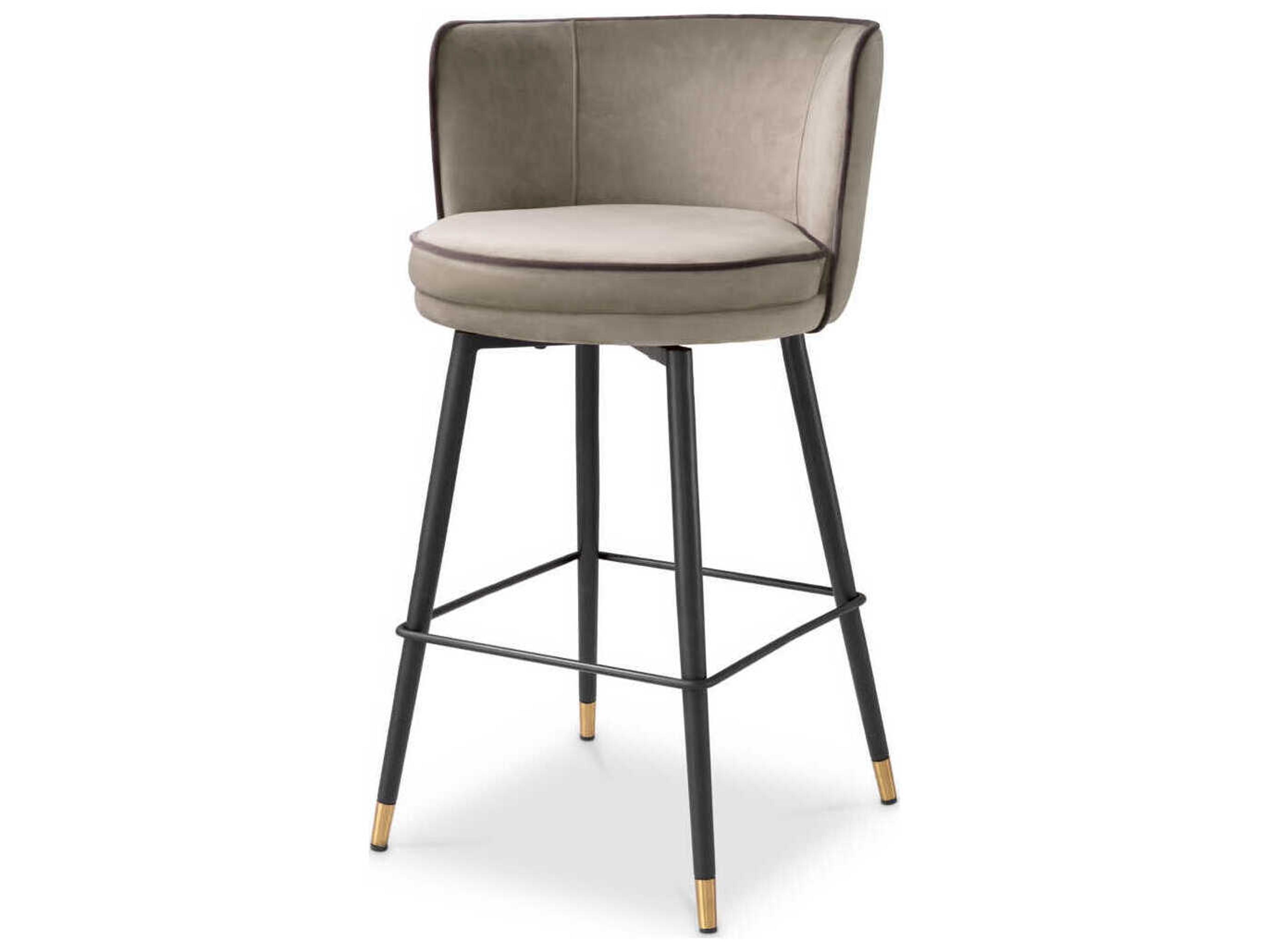 Grenada Counter Stool in Savona Greige Velvet