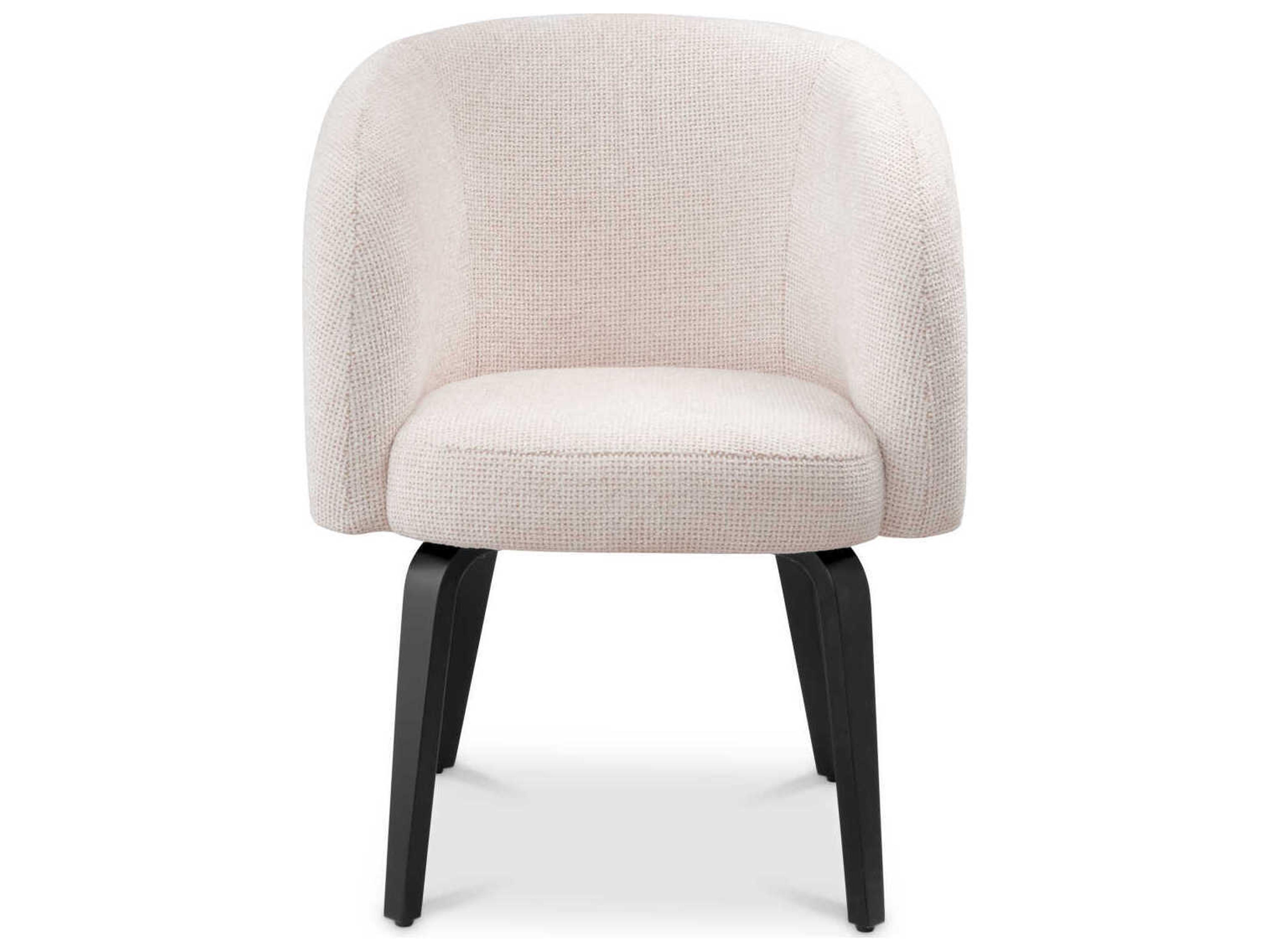 Eichholtz Novelle Black Upholstered Arm Dining Chair