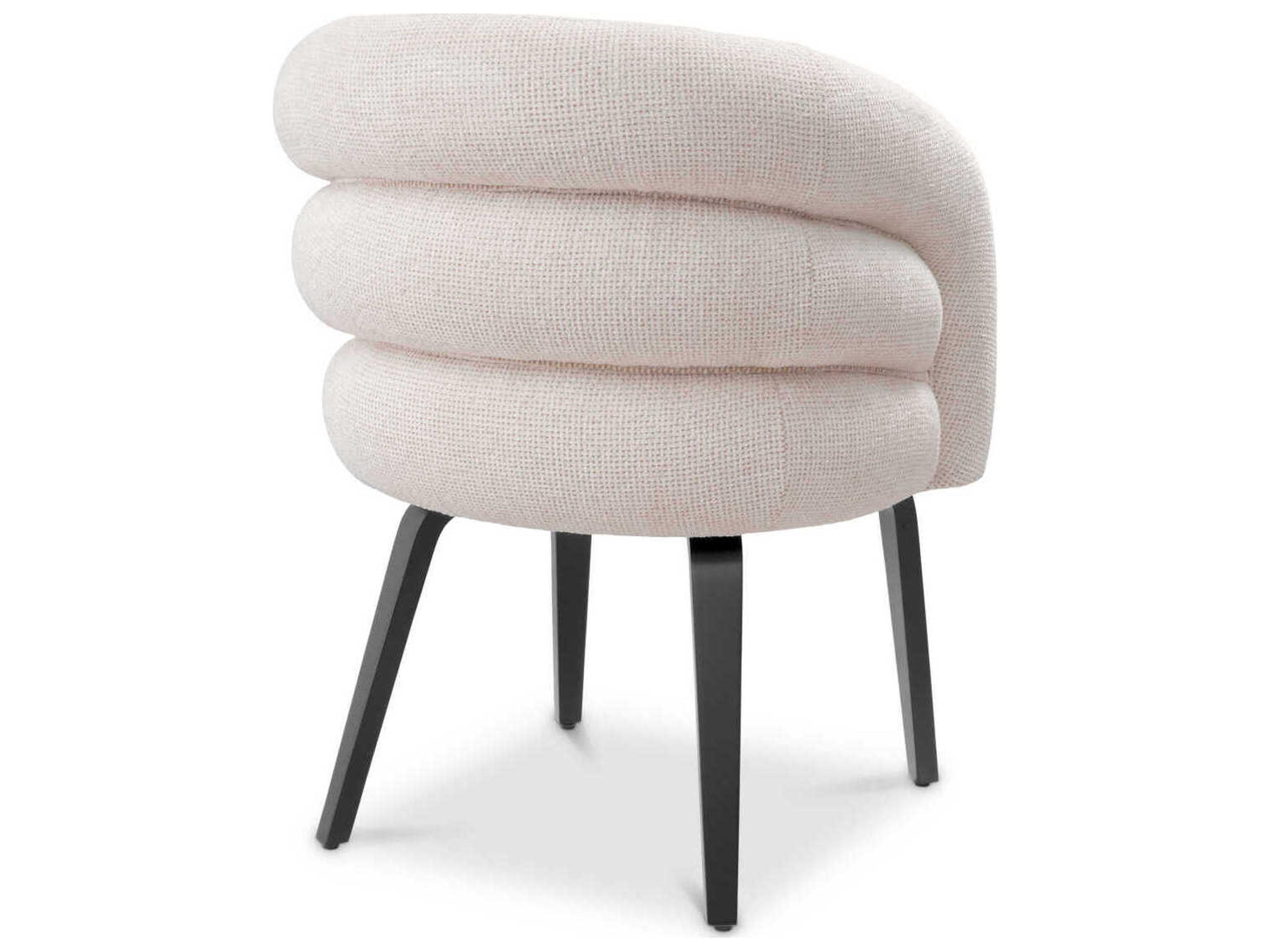 Eichholtz Novelle Black Upholstered Arm Dining Chair