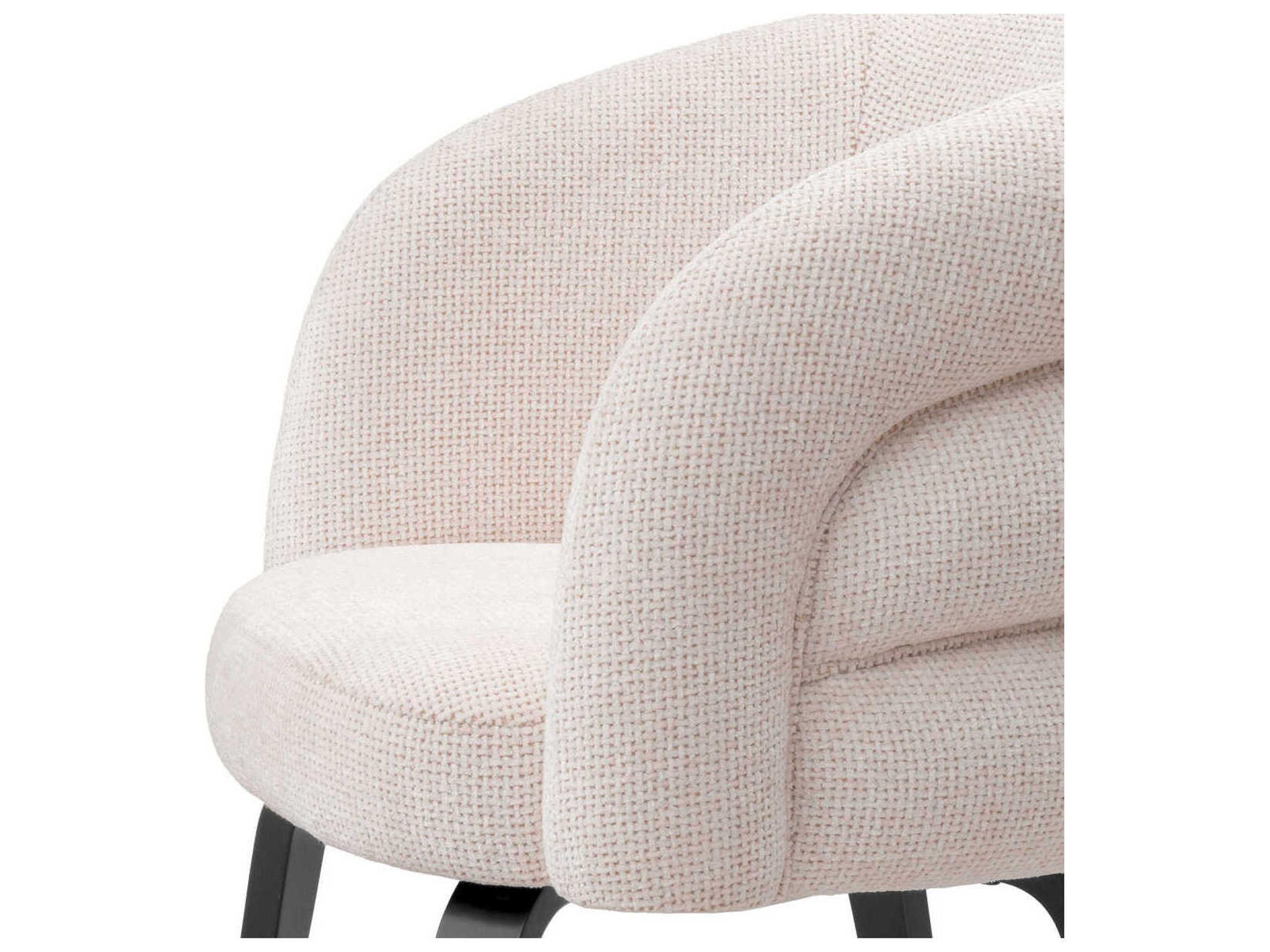 Eichholtz Novelle Black Upholstered Arm Dining Chair