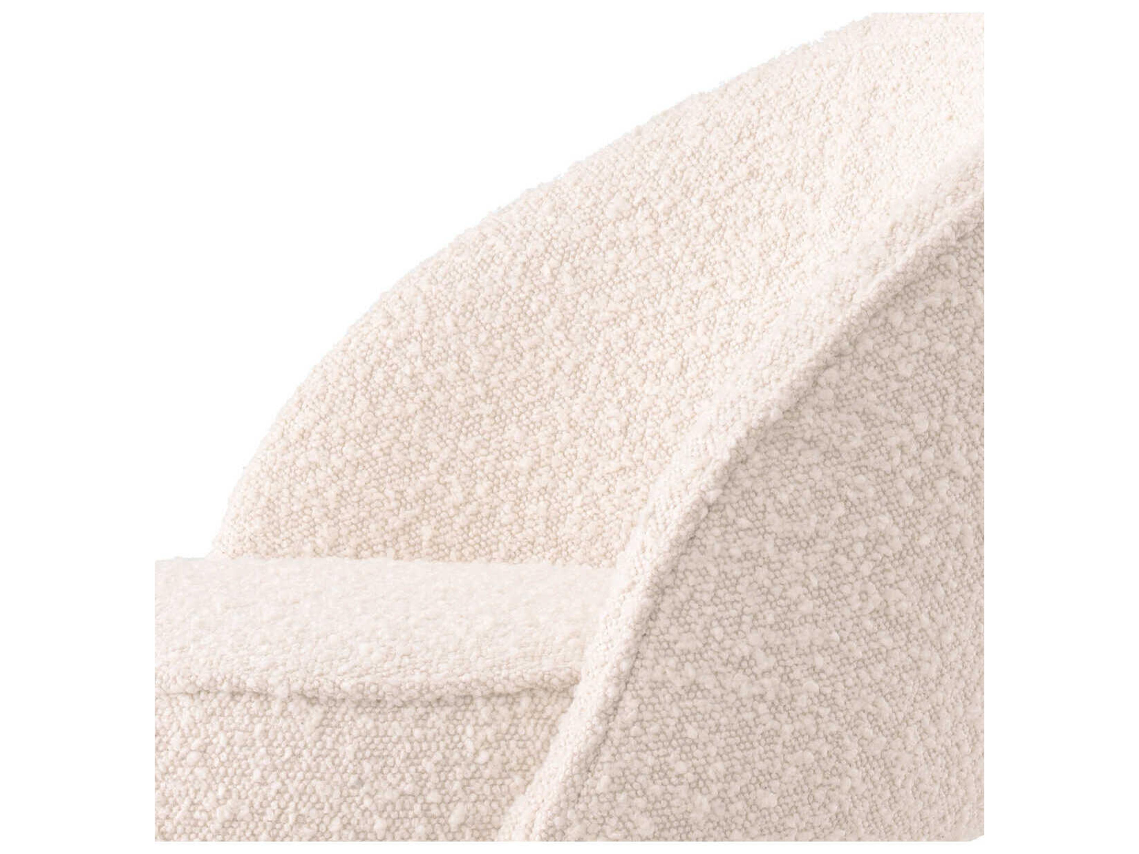 Eichholtz Cooper Boucle Cream Piping Upholstered Swivel Counter Stool Set of 2