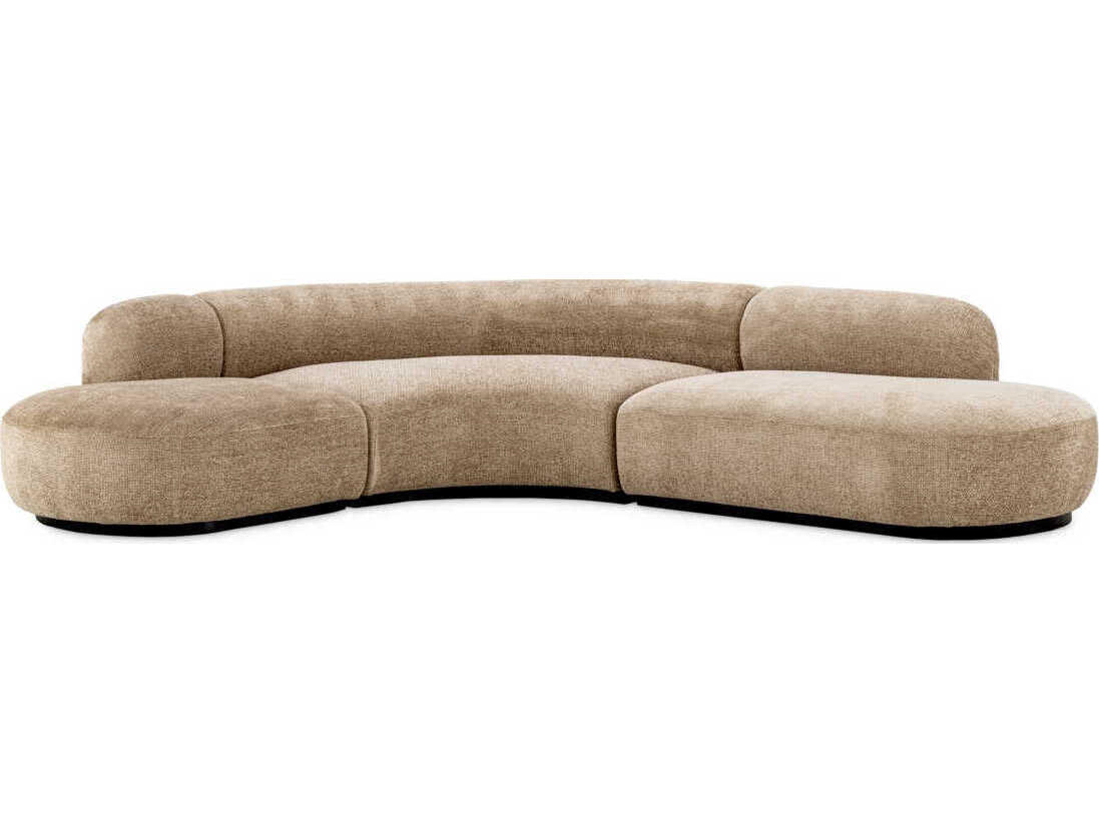 Eichholtz Bjorn Boucle Cream Black Base Beige Upholstered Modular