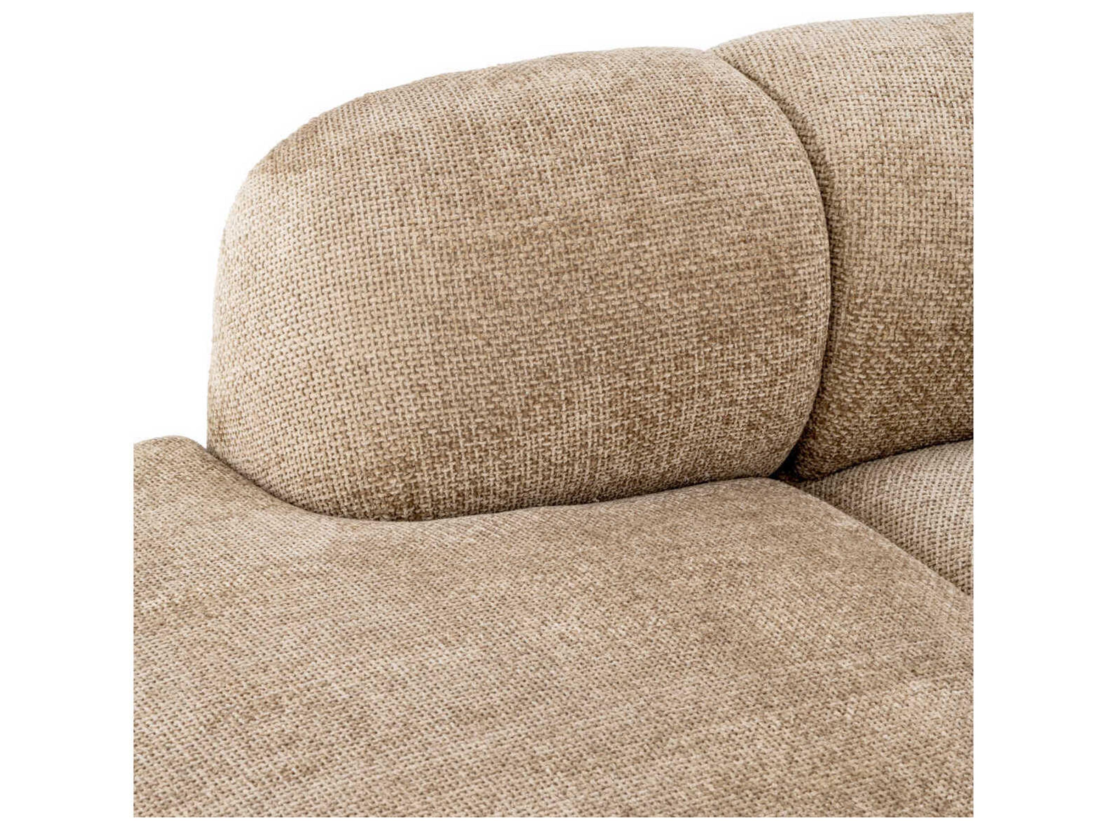 Eichholtz Bjorn Boucle Cream Black Base Beige Upholstered Modular