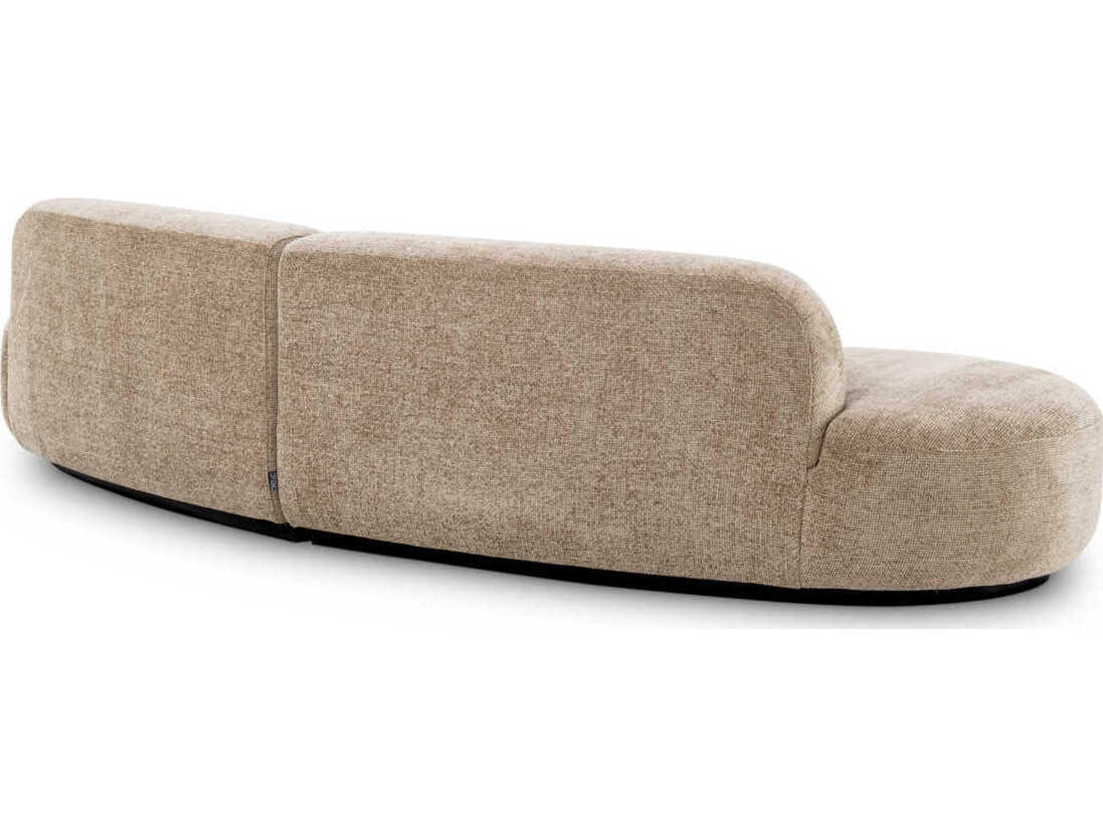 Eichholtz Bjorn Boucle Cream Black Base Beige Upholstered Sofa