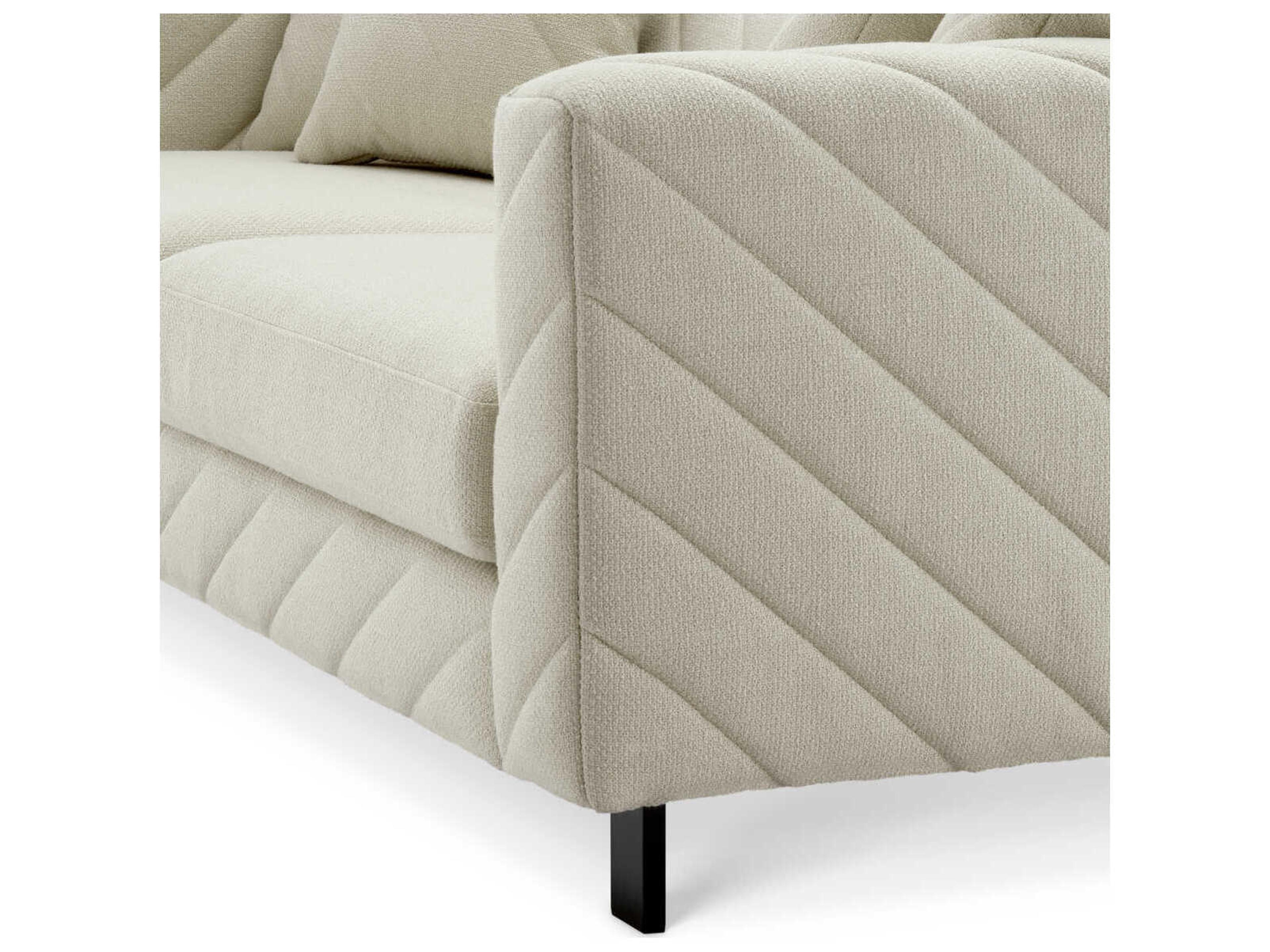 Eichholtz Avellino Reve Cream Black Feet Upholstered Sofa