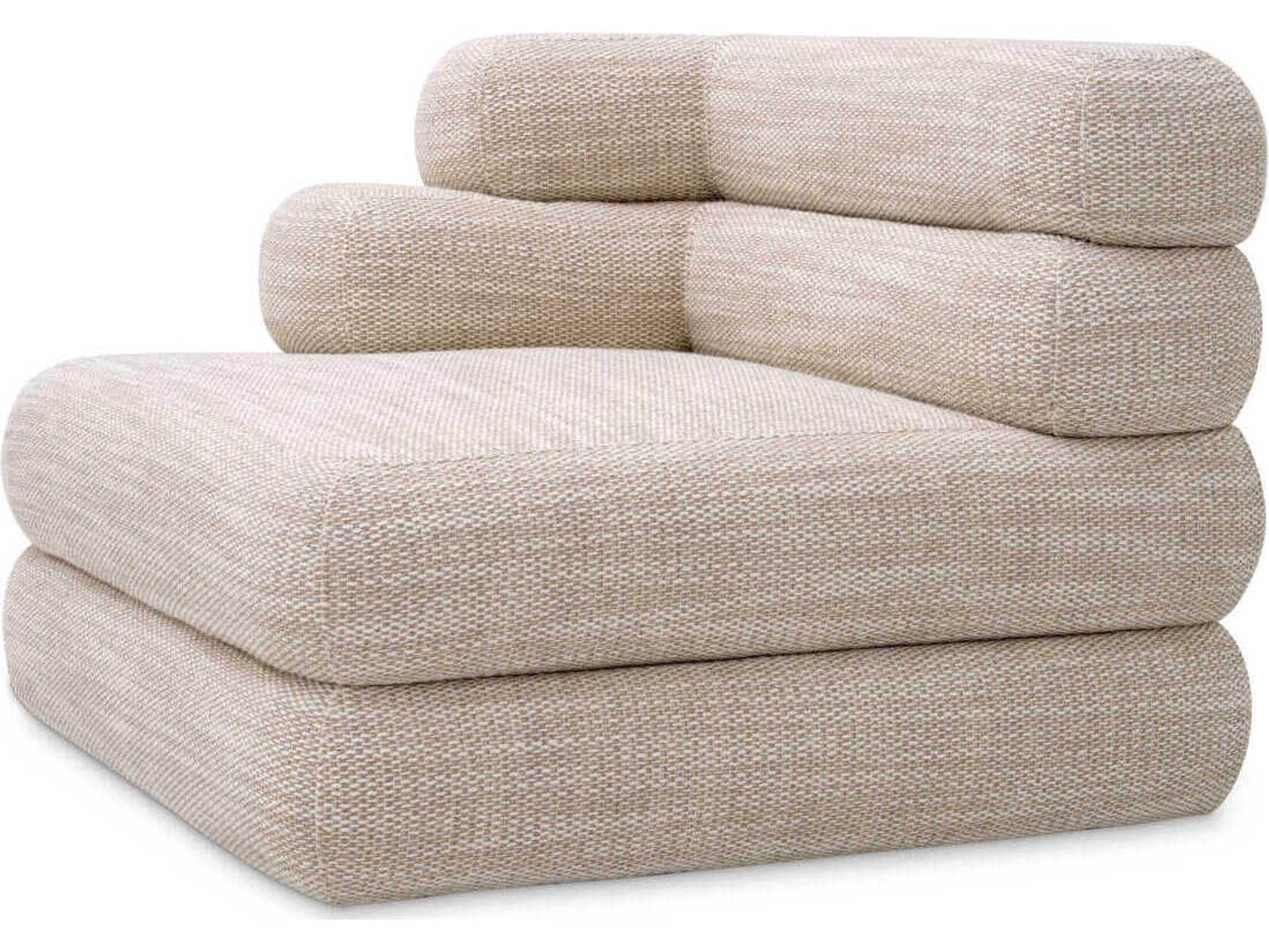 Eichholtz Malaga Skyward Sand Black Feet Beige Upholstered Modular