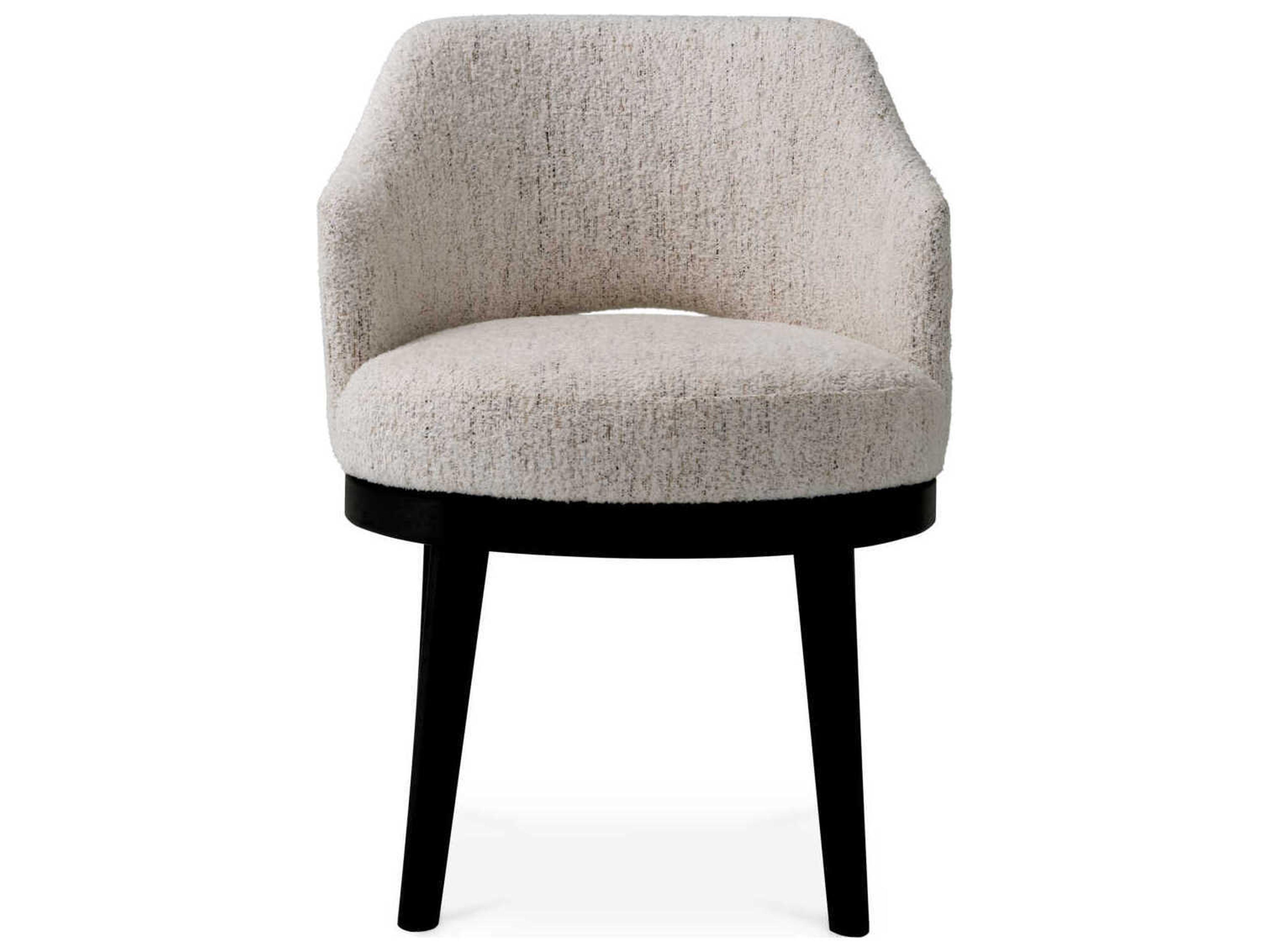 Eichholtz Sofia White Upholstered Arm Dining Chair