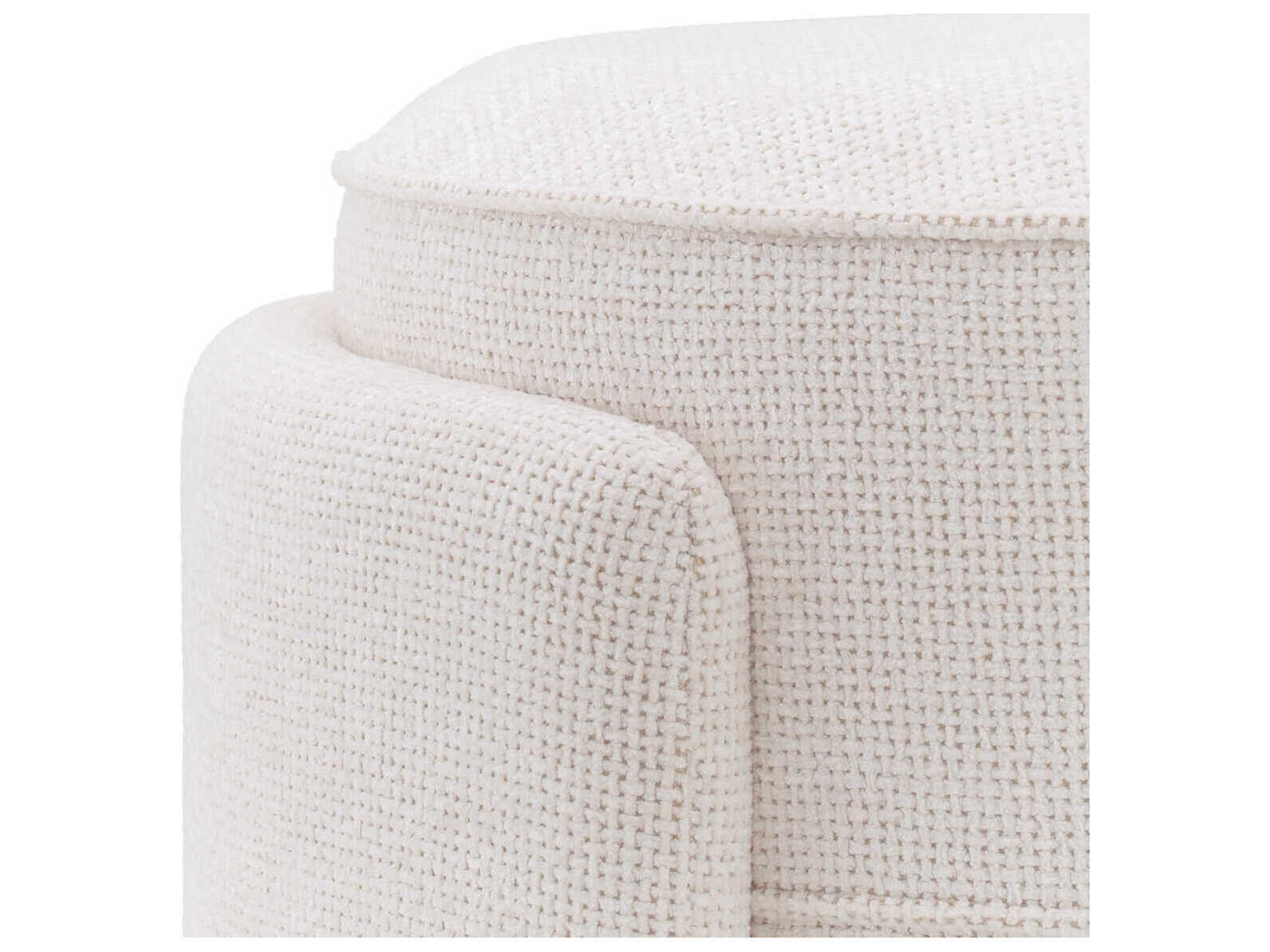 Eichholtz Ortega White Upholstered Accent Stool