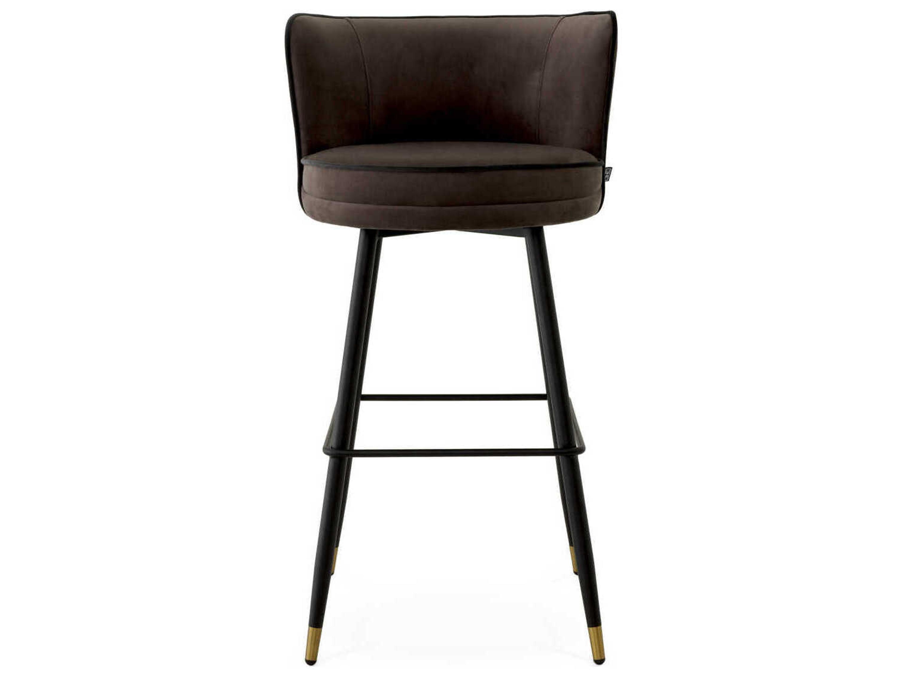 Eichholtz Grenada Velvet Upholstered Swivel Bar Stool