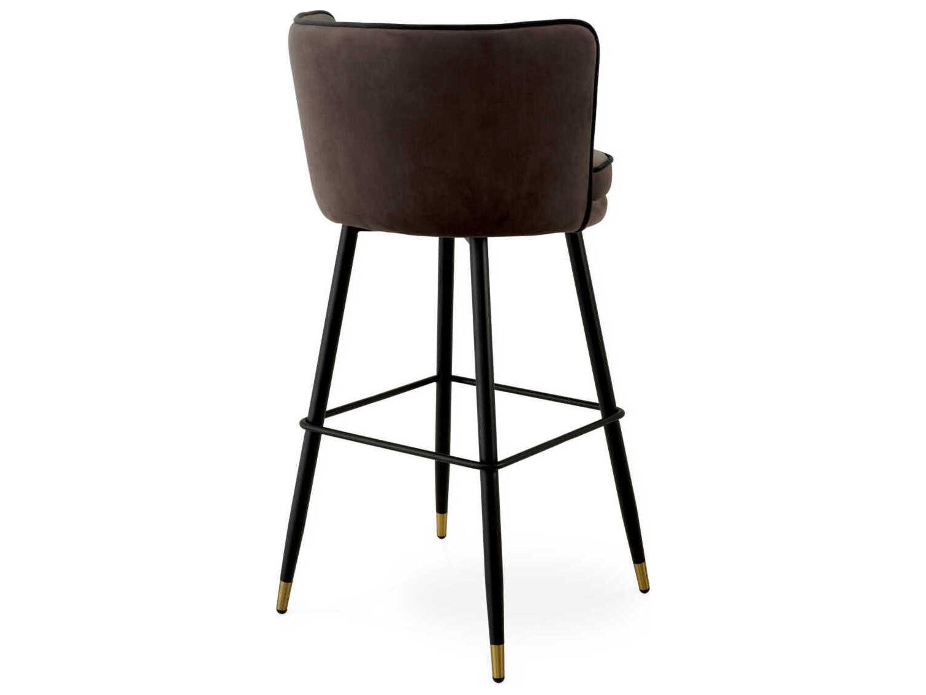 Eichholtz Grenada Velvet Upholstered Swivel Bar Stool