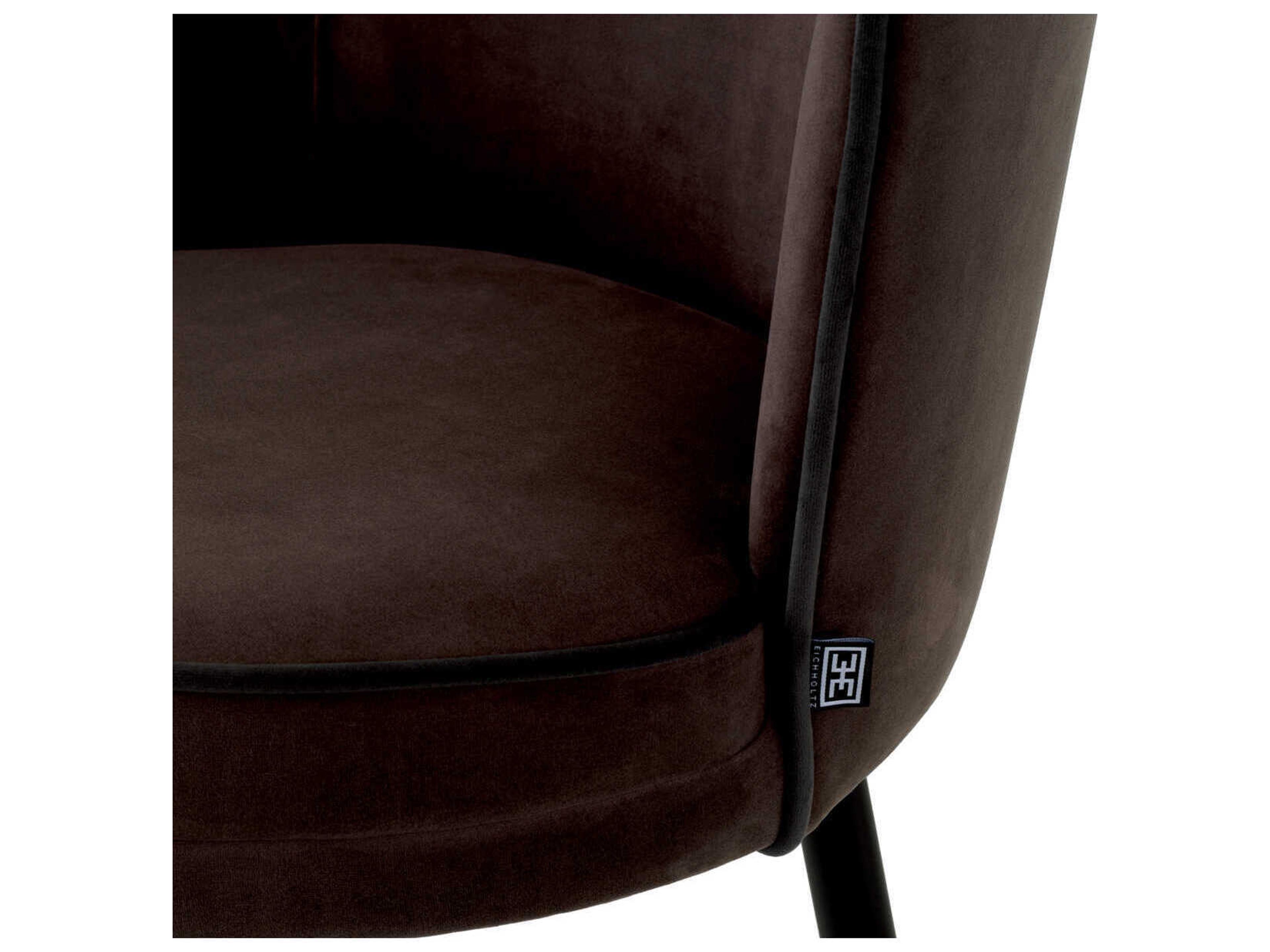 Eichholtz Grenada Velvet Upholstered Swivel Bar Stool